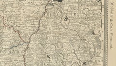 Antique Rhode Island Map Wall Art – Providence & Newport, Rand McNally, ca.1888