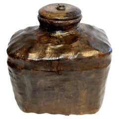 Antique Ribbed Basket, Oil Basket