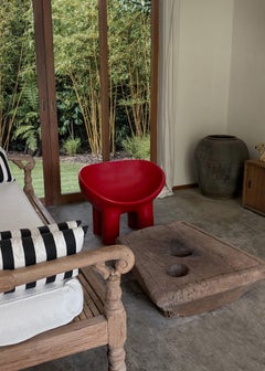 Antique Rice Mortar Coffee Table or Pedestal, Java c. 1900