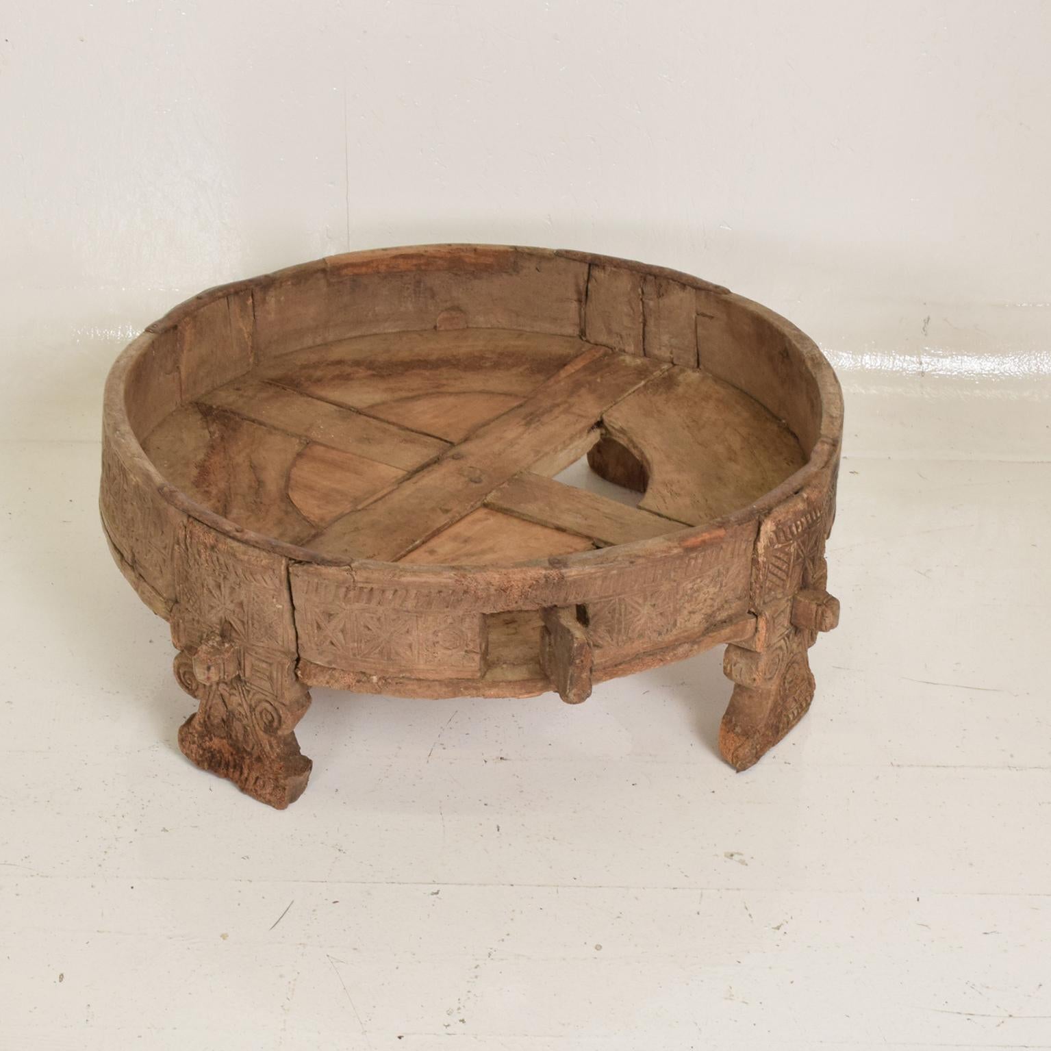 Other Antique Wood Planter Base for Outdoor Patio, Rice Washer Table 