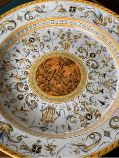 Antique Richard Ginori Big Porcelain Plate, 19th Century