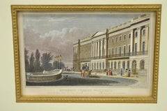 Antique "Richmond Terrace, Whitehall" Color Print by T. Shepherd, M.S Barenger
