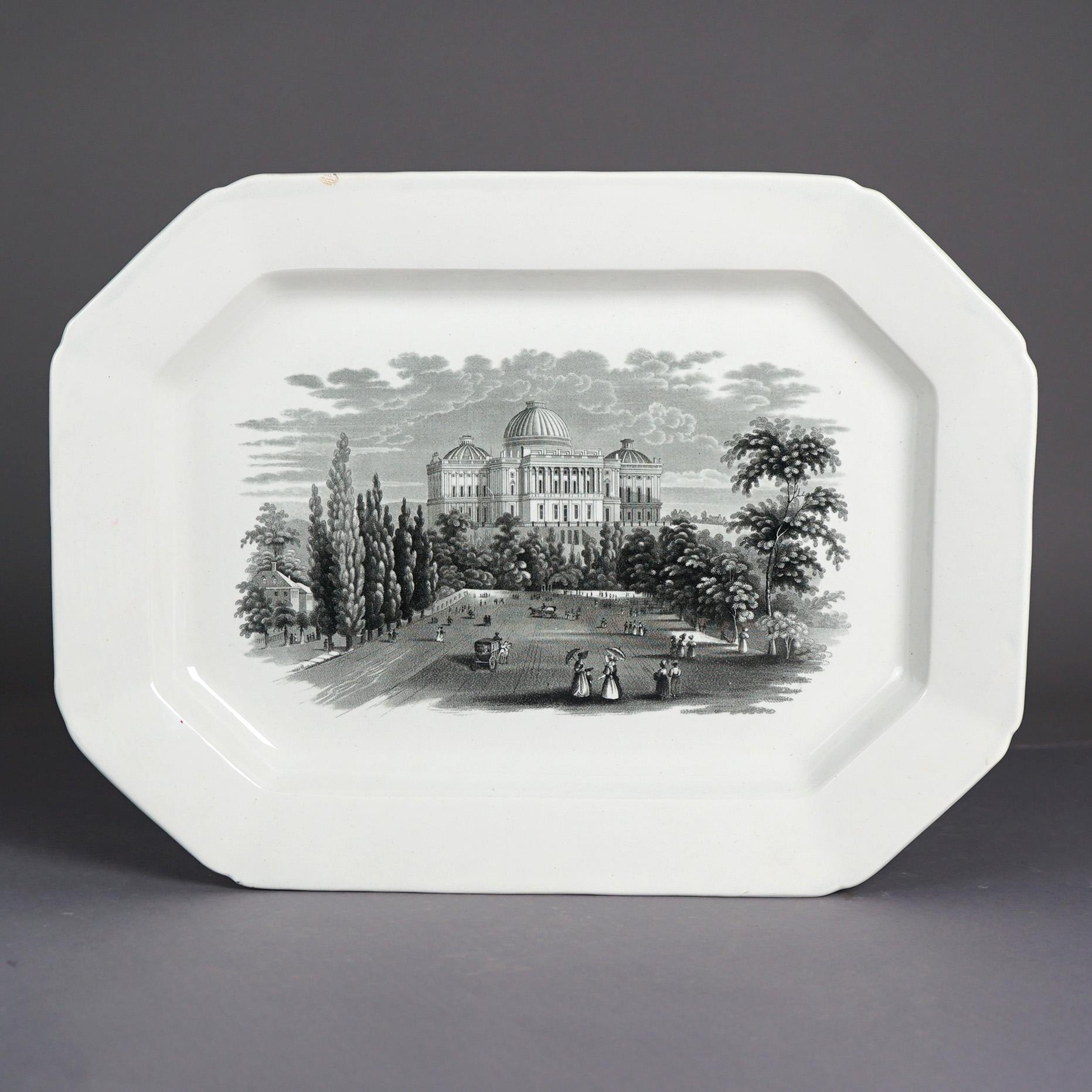 Antikes Ridgeway-Keramik-Transfergeschirr „View Of The Capital At Washington“ aus dem 19. Jahrhundert im Zustand „Gut“ im Angebot in Big Flats, NY