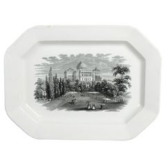 Antique poterie de Ridgeway Transferware « View Of The Capital At Washington » 19thC