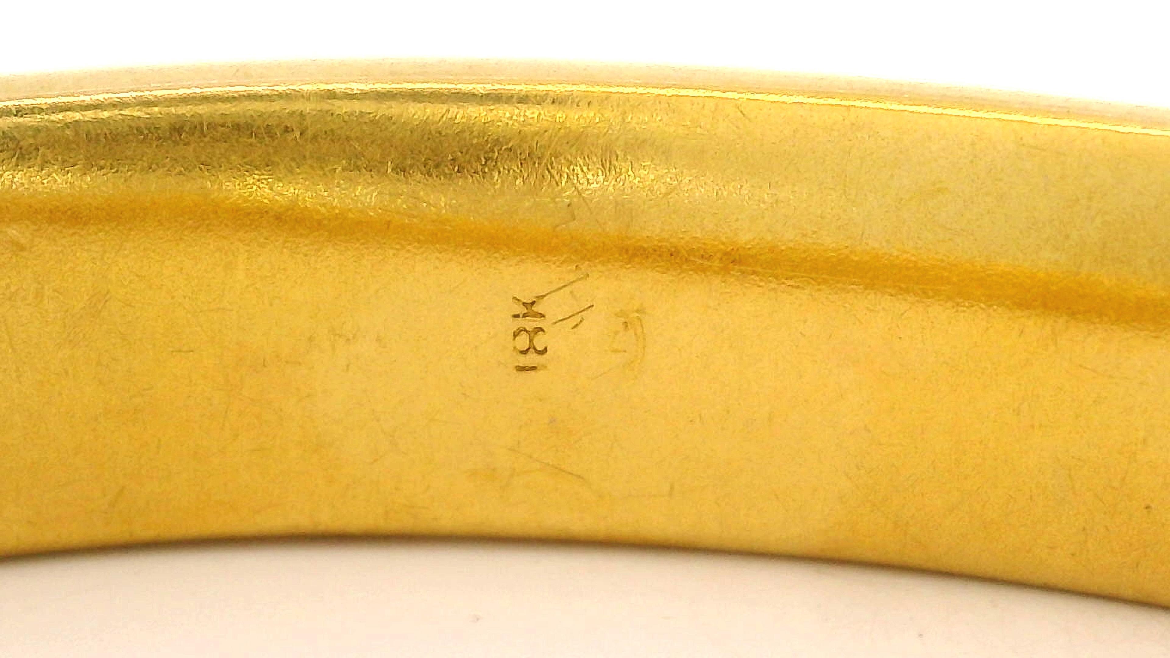 Antique Riker Brothers 18k Gold 2ctw Old European Diamond SlipOn Bangle Bracelet For Sale 5