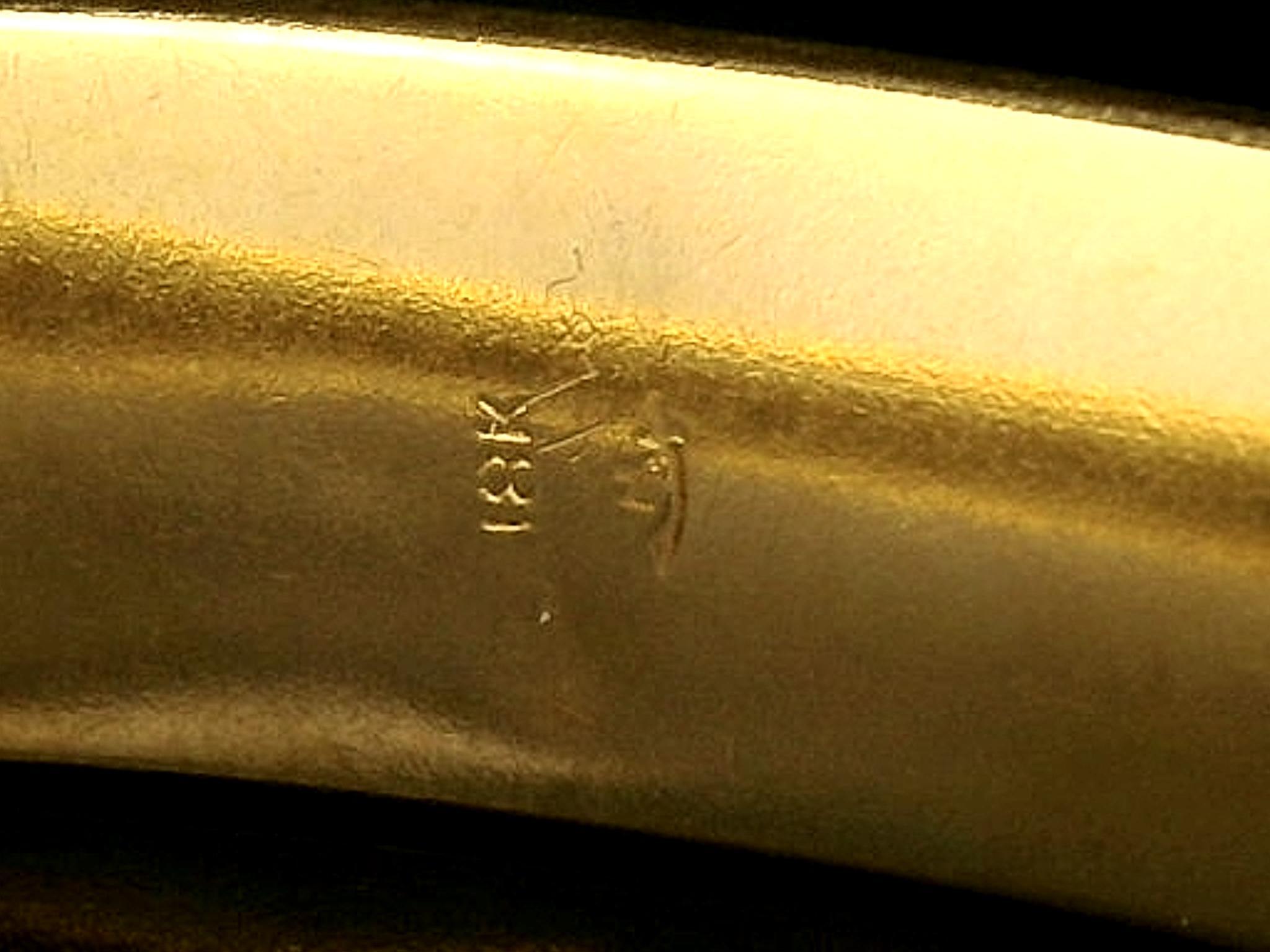 Antique Riker Brothers 18k Gold 2ctw Old European Diamond SlipOn Bangle Bracelet For Sale 6