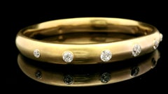 Bracciale antico Riker Brothers in oro 18k con diamanti europei da 2 ctw.