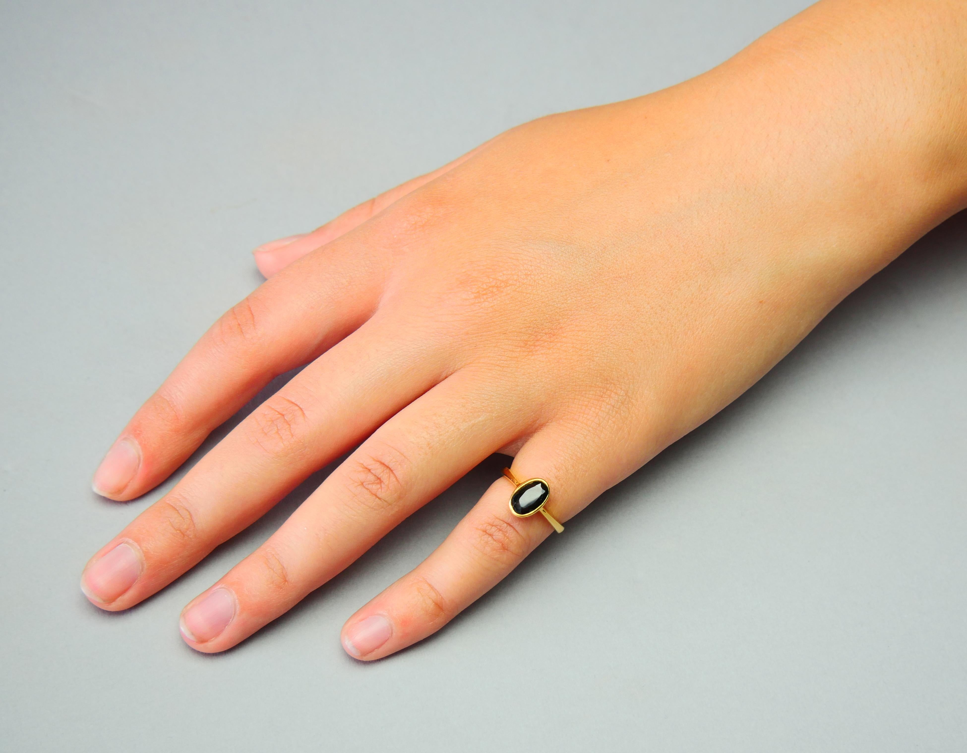 Antique Ring 1.25 ct. natural Blue/Green Spinel solid 18K Gold ØUS4 / 2.7gr For Sale 1