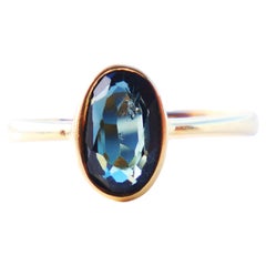 Bague Antique 1.25 ct. naturel Blue/Green Spinel solid 18K Gold ØUS4 / 2.7gr