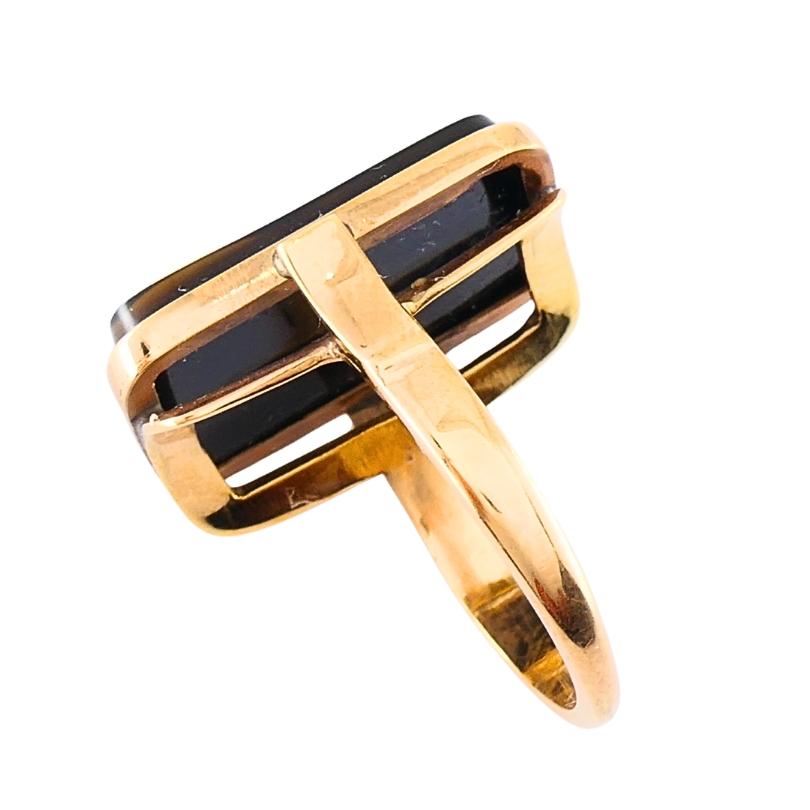 Anello antico 14k con cammeo intagliato in vendita 4