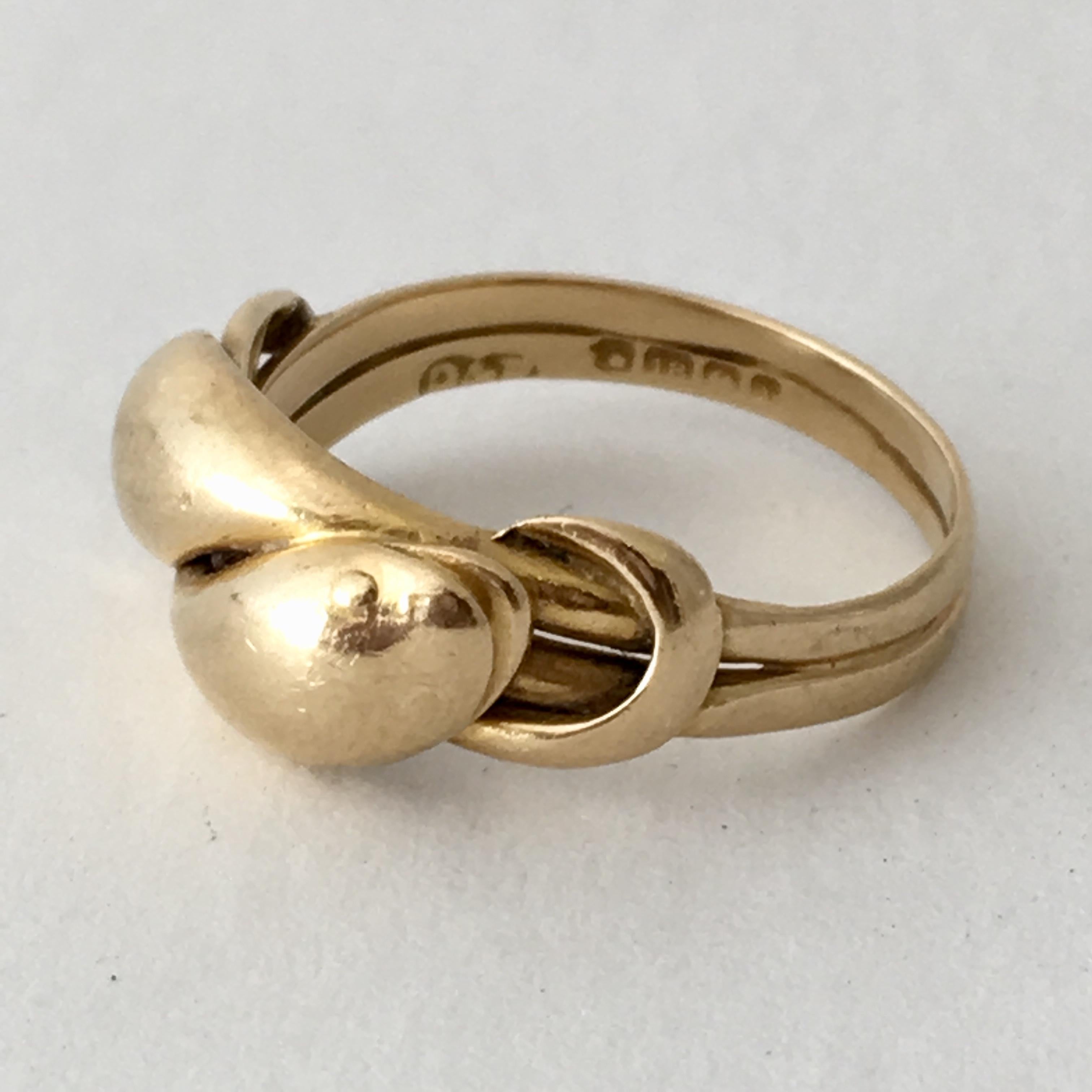 Antique Ring 18 Carat Gold Snake Jewelry Edwardian Love Token Vintage Serpent For Sale 5