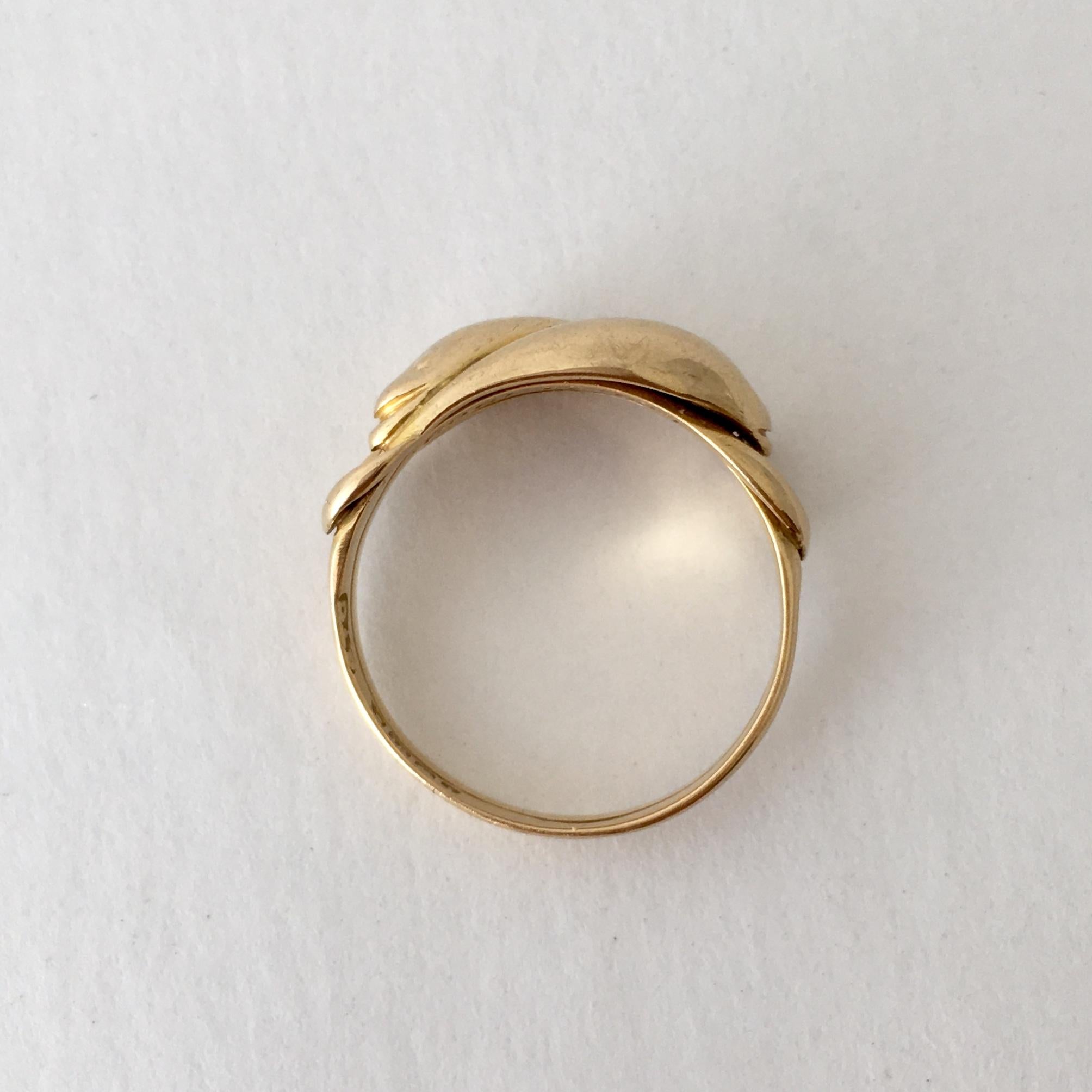 Antique Ring 18 Carat Gold Snake Jewelry Edwardian Love Token Vintage Serpent For Sale 6