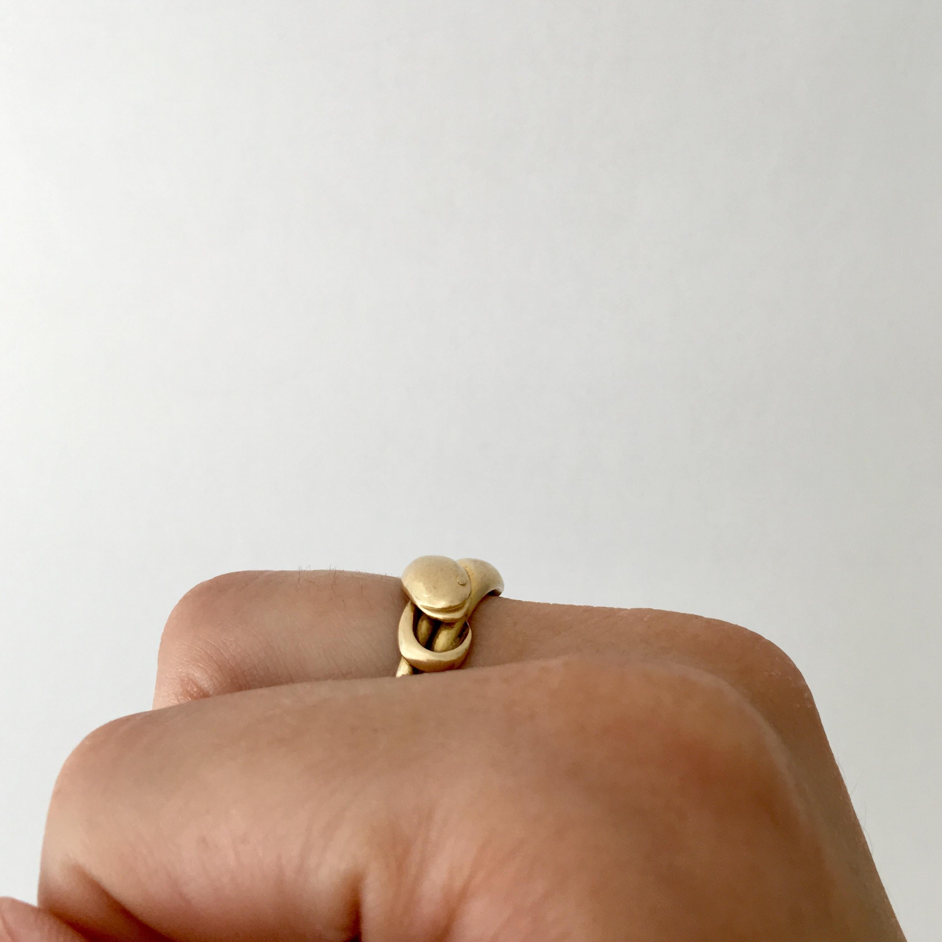 Antique Ring 18 Carat Gold Snake Jewelry Edwardian Love Token Vintage Serpent For Sale 9