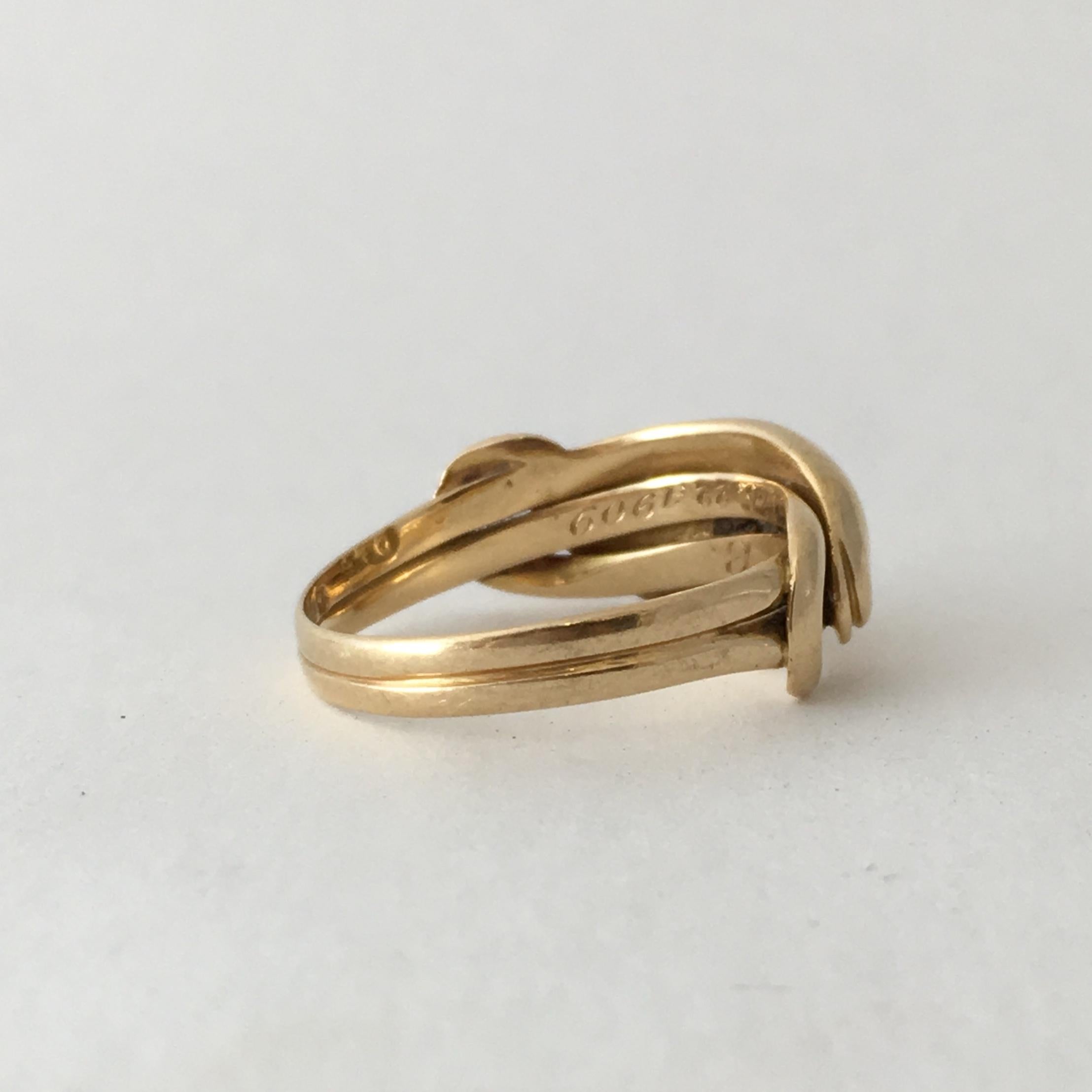 Women's or Men's Antique Ring 18 Carat Gold Snake Jewelry Edwardian Love Token Vintage Serpent For Sale