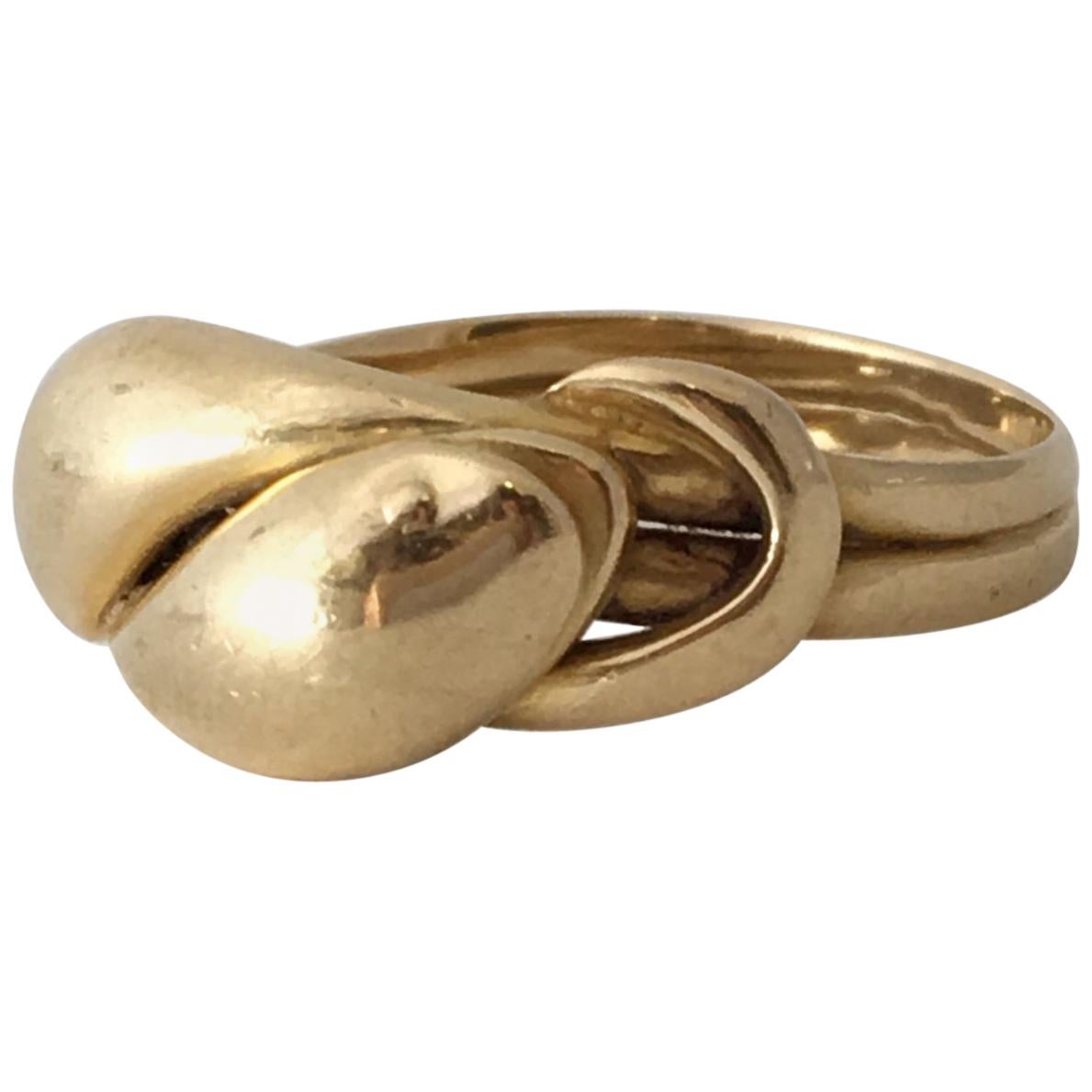 Antique Ring 18 Carat Gold Snake Jewelry Edwardian Love Token Vintage Serpent For Sale