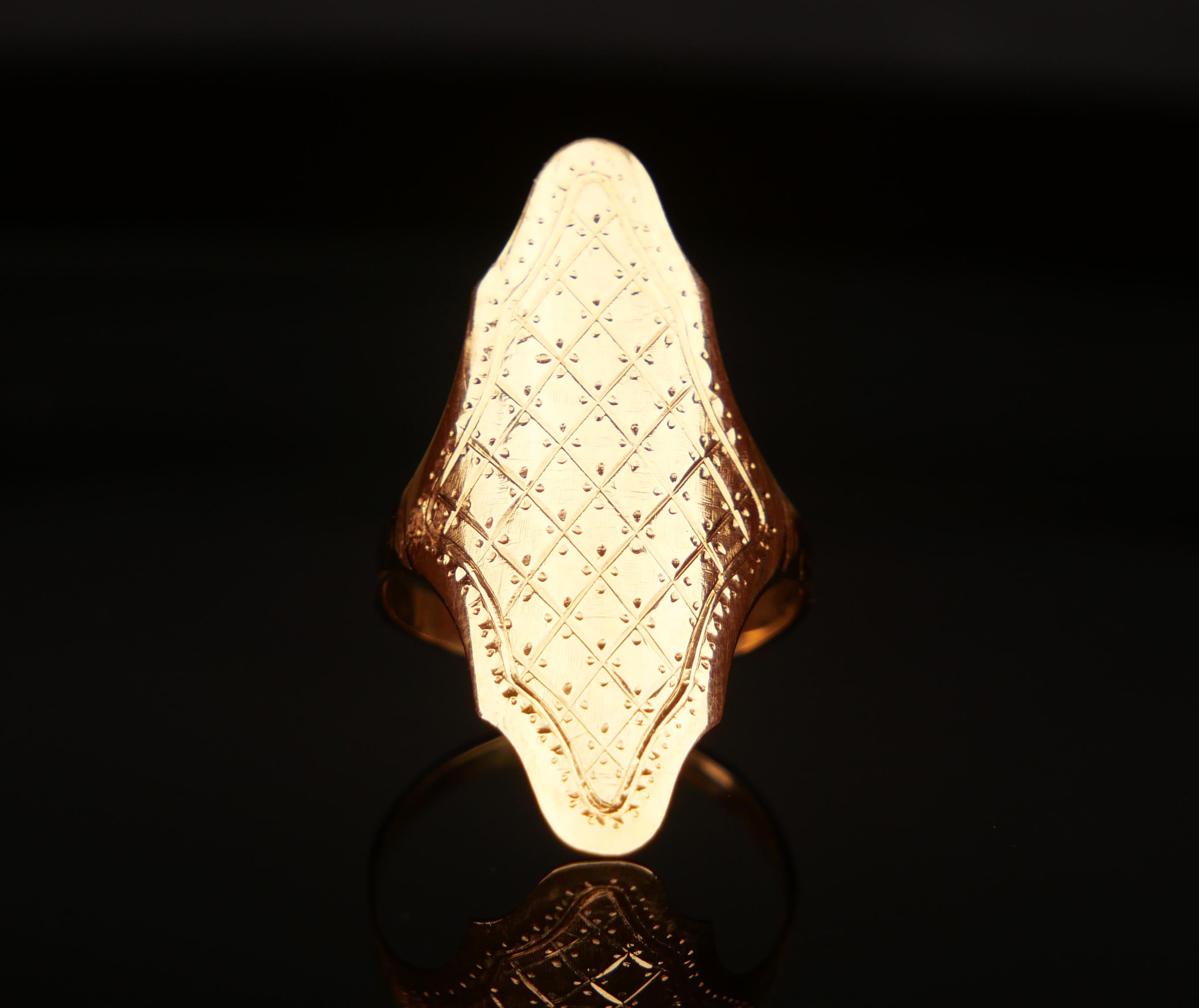 Empire Antique Ring 18K Yellow Gold Ø7.25US / 2.4gr For Sale