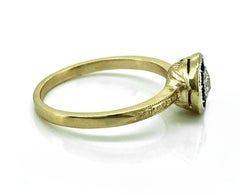 Antique Ring .20 Carat Diamond and 18 Karat Yellow Gold Art Deco