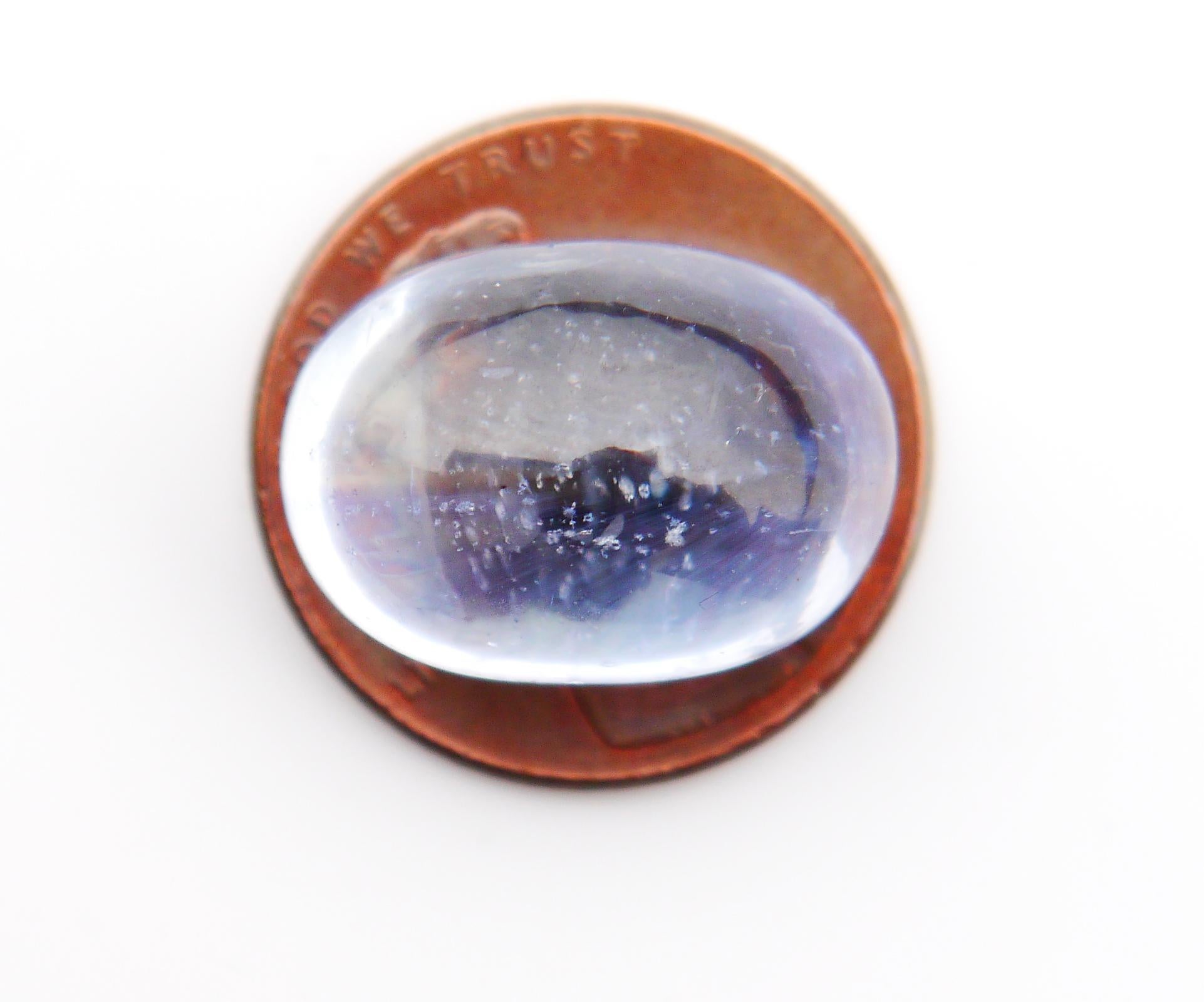 Antique Ring 25ct natural Blue Sapphire solid 18K Gold Ø 4.75 US /9.6gr For Sale 15