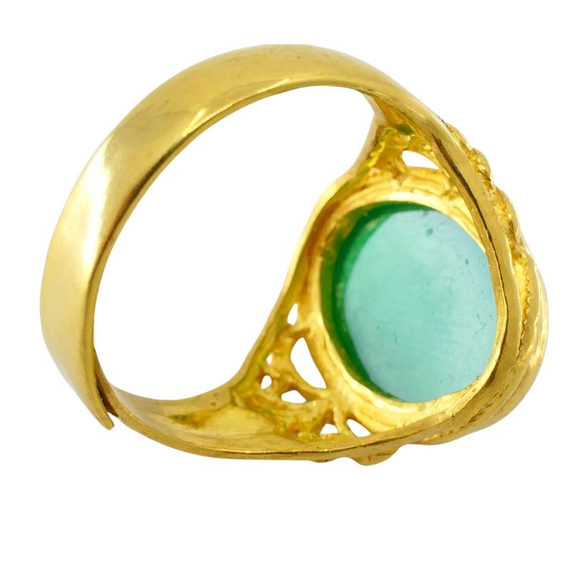 Antique Ring Jade 18k Gold For Sale 1