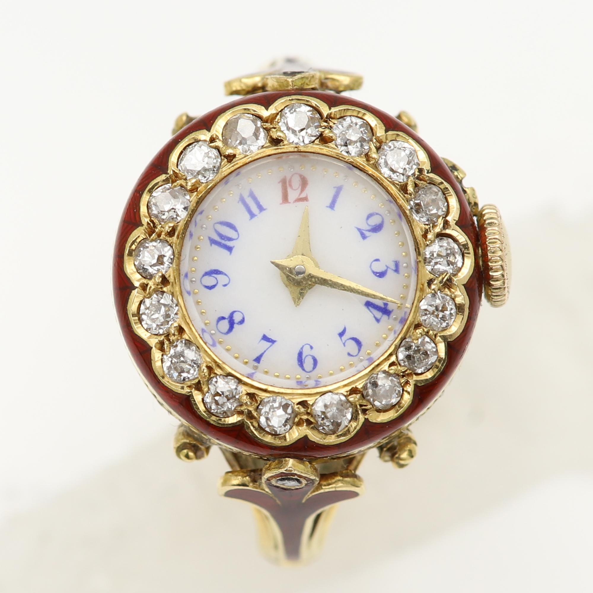 Schätzung aus der georgischen Zeit
über 100 Jahre alt!
Echtes 18-karätiges Gold und echte Diamanten im Rosenschliff
Natürliche Diamanten.
die Bewegung ist neu und funktioniert
mechanisch, dass Sie Manuel Wicklung
Die Größe des Gesichtsrahmens