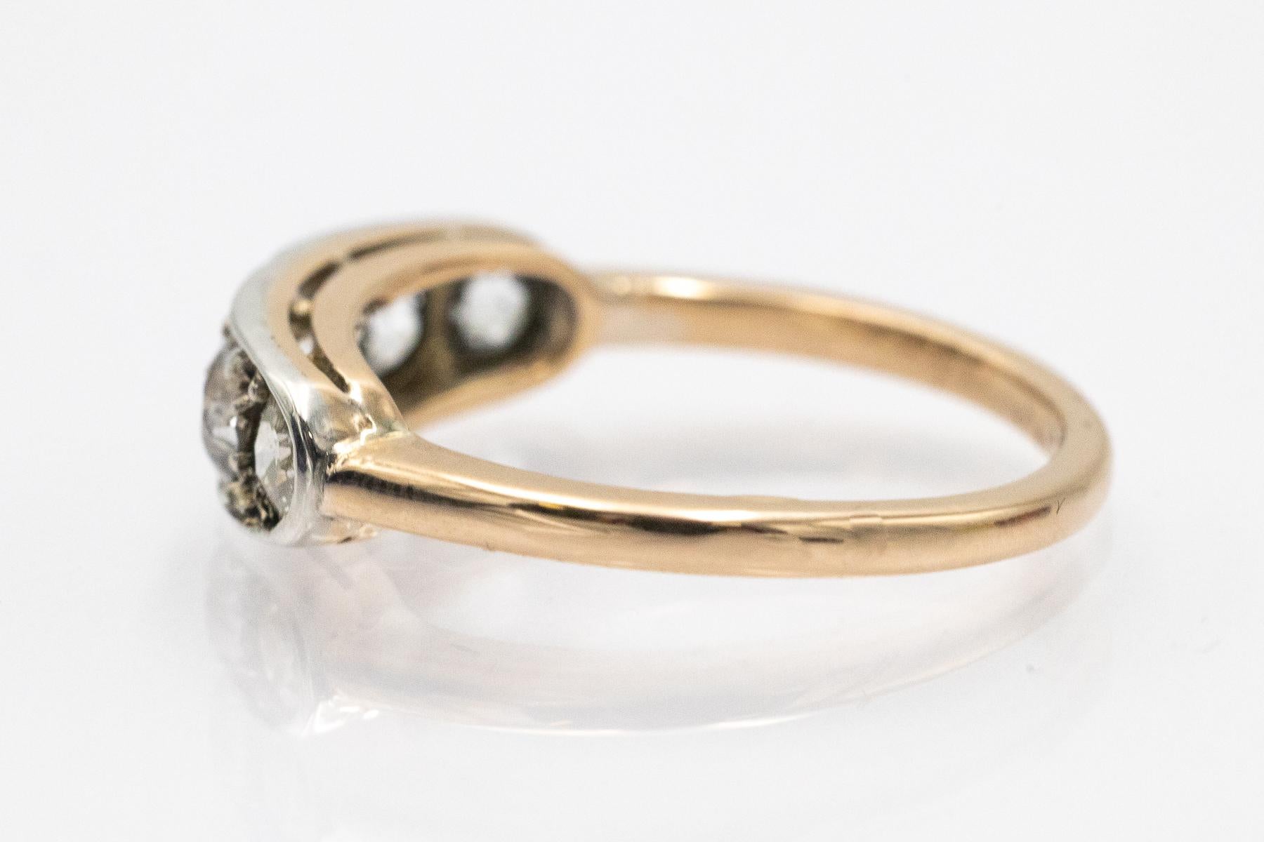 Anello antico con diamanti antichi taglio brillante, Austria-Ungheria, inizio XX secolo in vendita 2