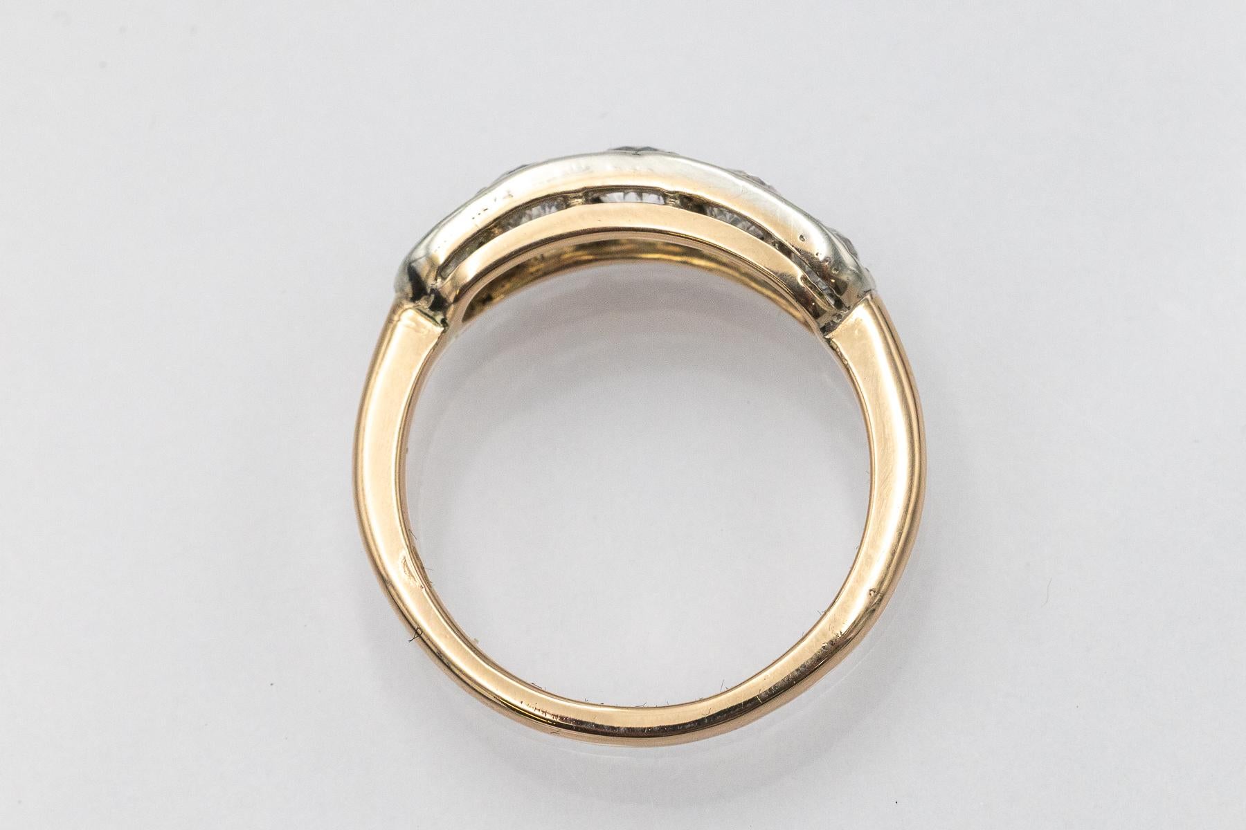 Anello antico con diamanti antichi taglio brillante, Austria-Ungheria, inizio XX secolo in vendita 3