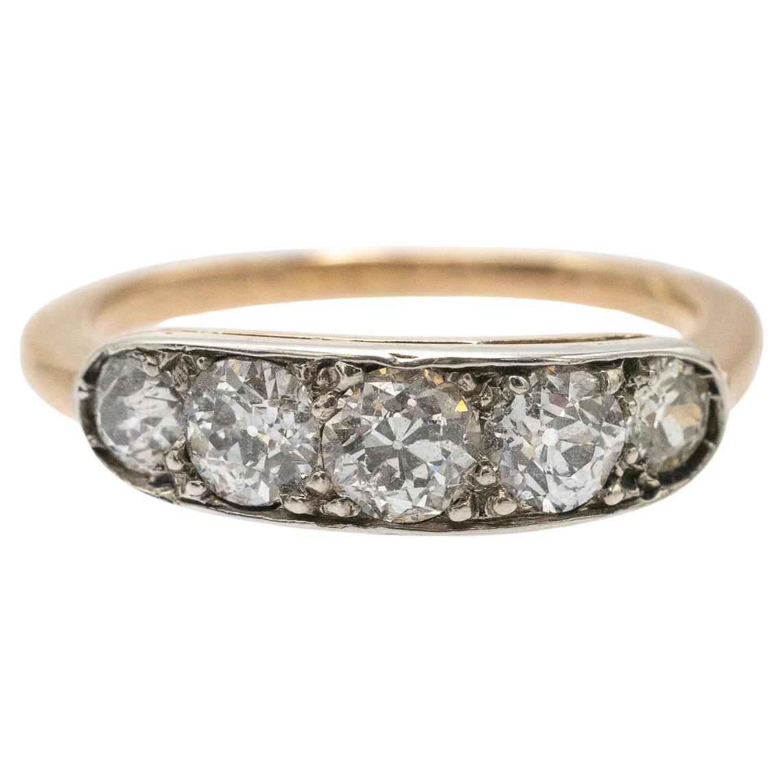 Anello antico con diamanti antichi taglio brillante, Austria-Ungheria, inizio XX secolo in vendita