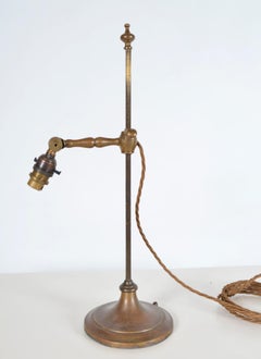 Lampada da scrivania per studenti Faraday & Son d’epoca, regolabile in altezza, stile Arts & Crafts