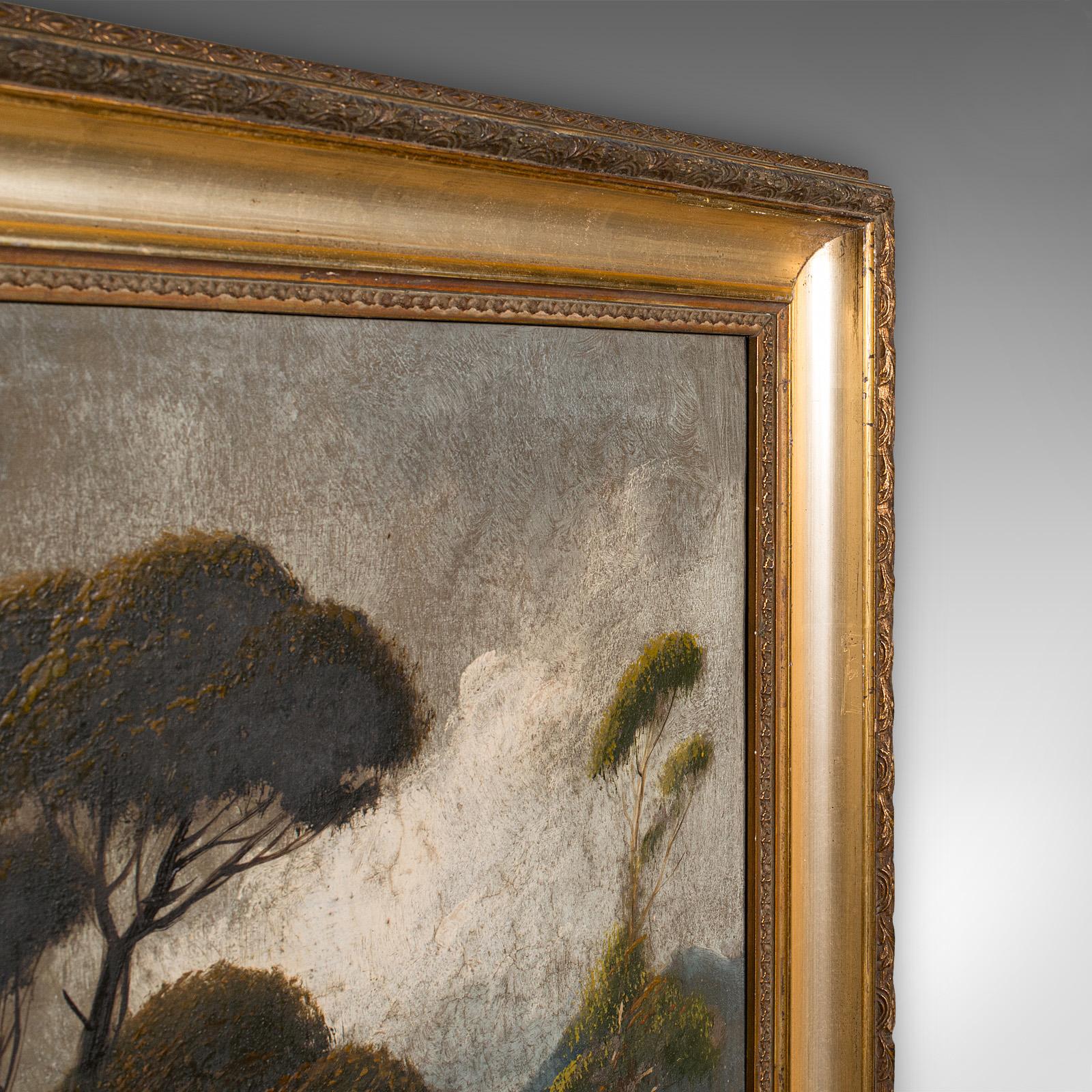 Antique Riverside Painting, Scottish Art, Oil On Canvas, Landscape, Victorian For Sale 2