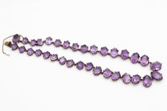 Antique riviere necklace with amethysts, Sweden, late 19th century.