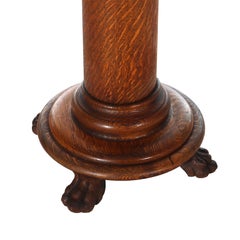 Antique RJ Horner Classical Oak Sculpture Stand C1900