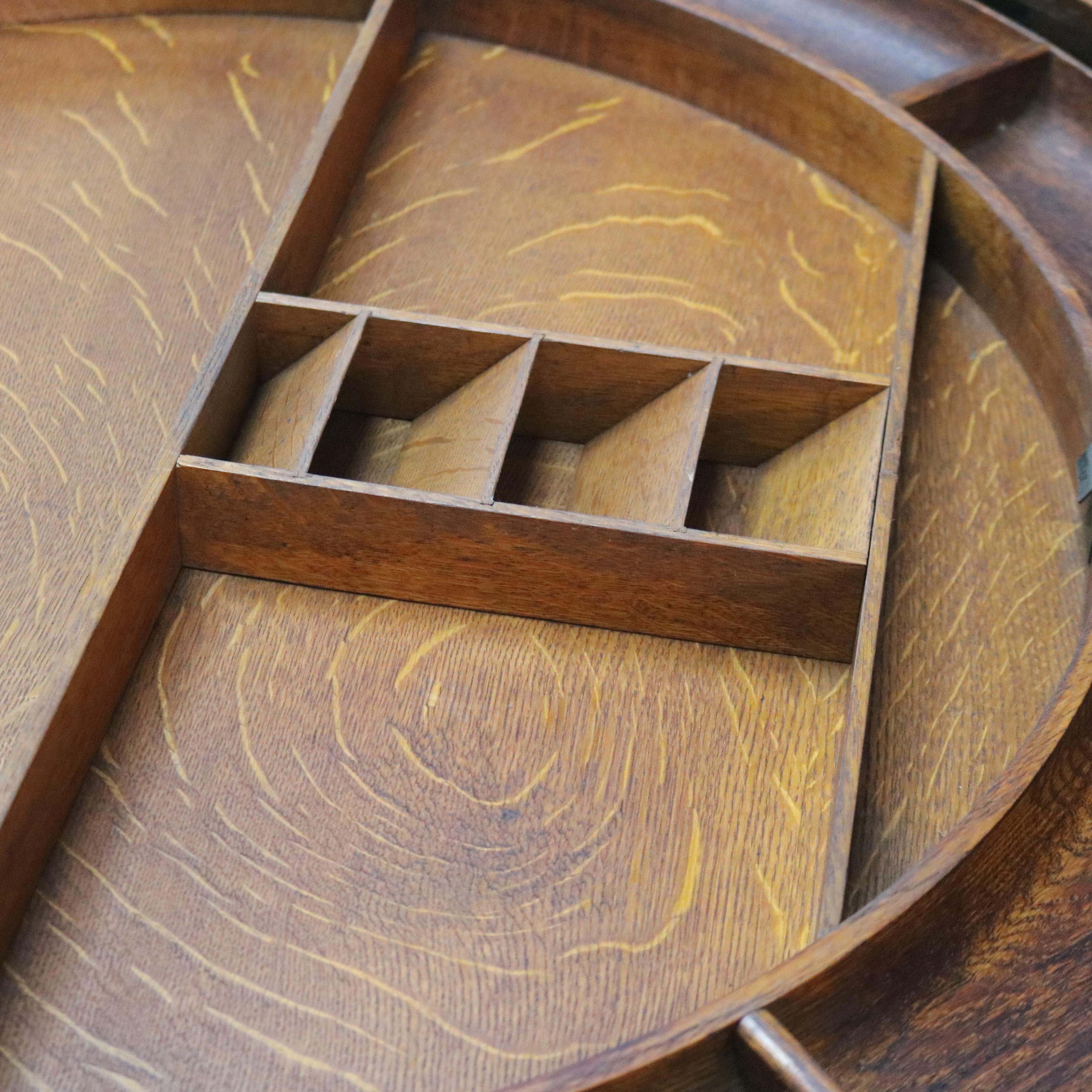 Antique RJ Horner Edwardian Style Oak Flip-Top Poker or Game Table C1910 5
