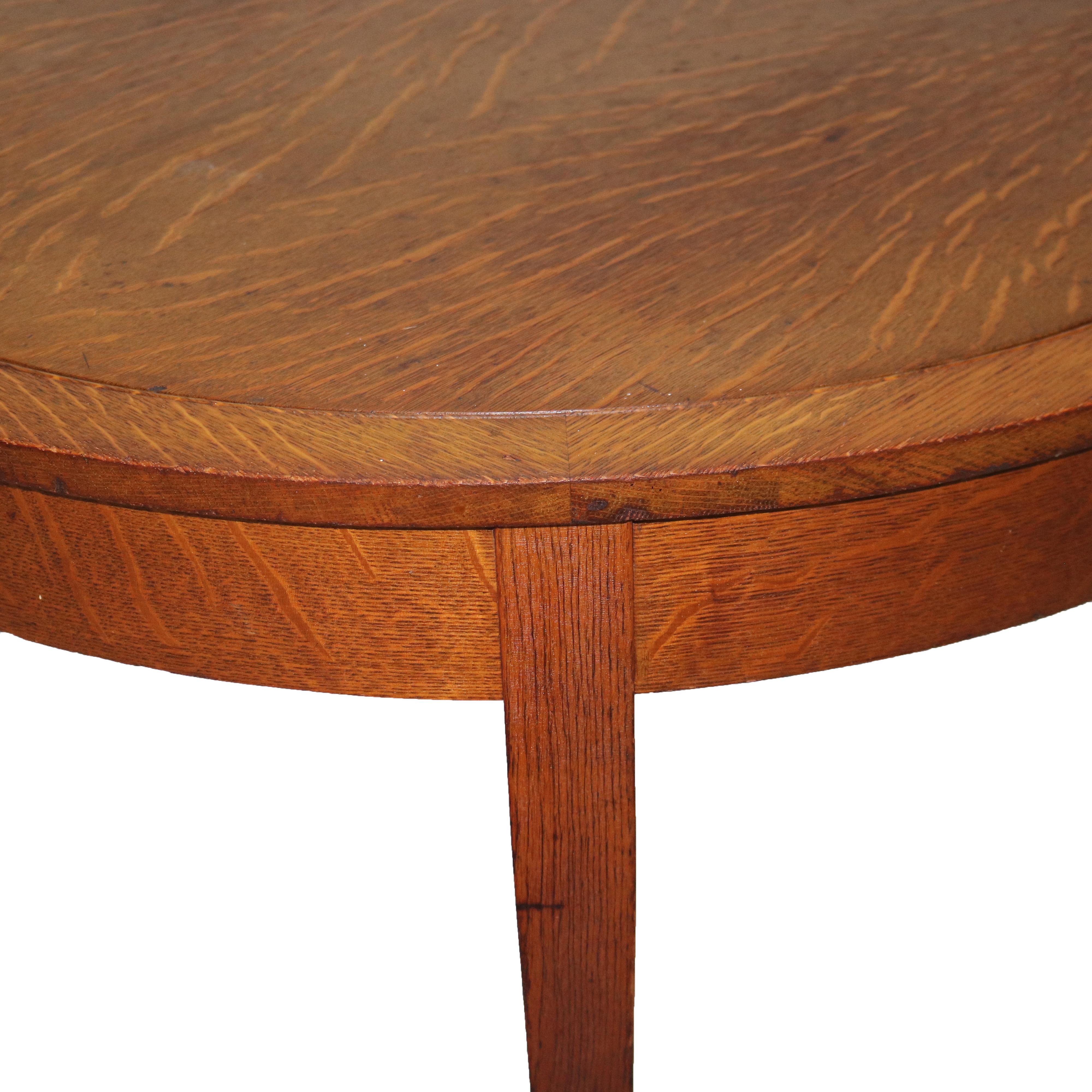 Arts and Crafts Antique RJ Horner Edwardian Style Oak Flip-Top Poker or Game Table C1910