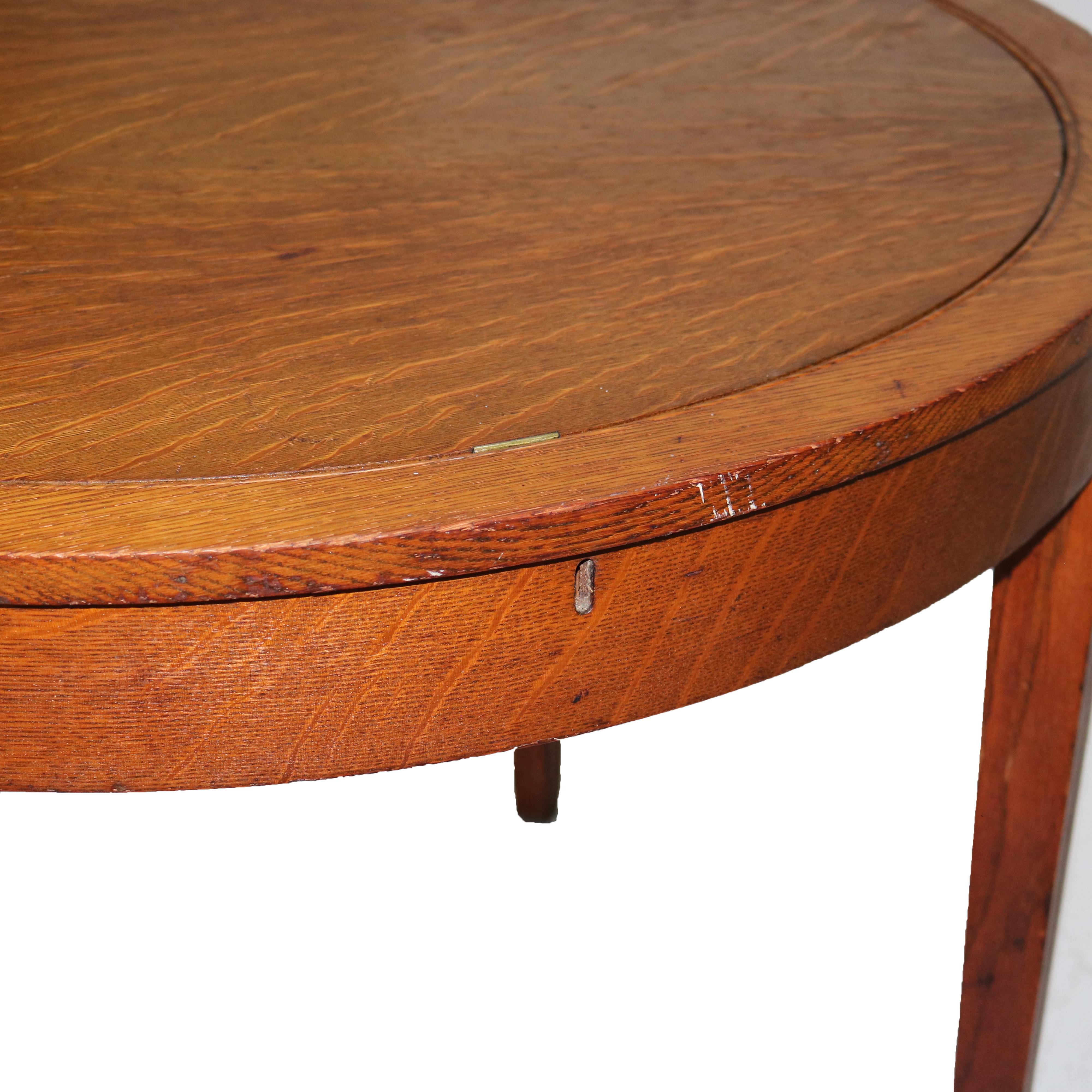 Antique RJ Horner Edwardian Style Oak Flip-Top Poker or Game Table C1910 In Good Condition In Big Flats, NY