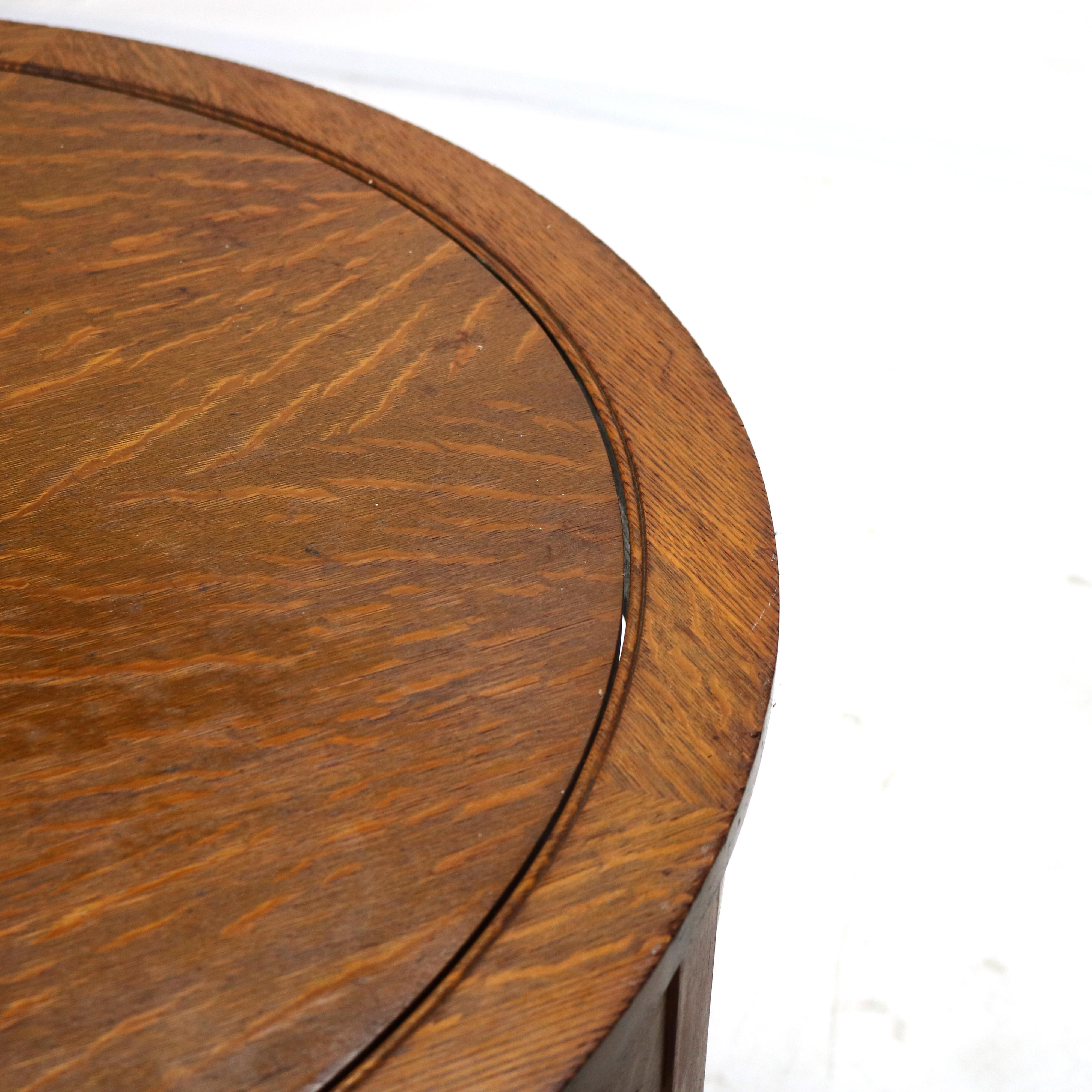Antique RJ Horner Edwardian Style Oak Flip-Top Poker or Game Table C1910 1