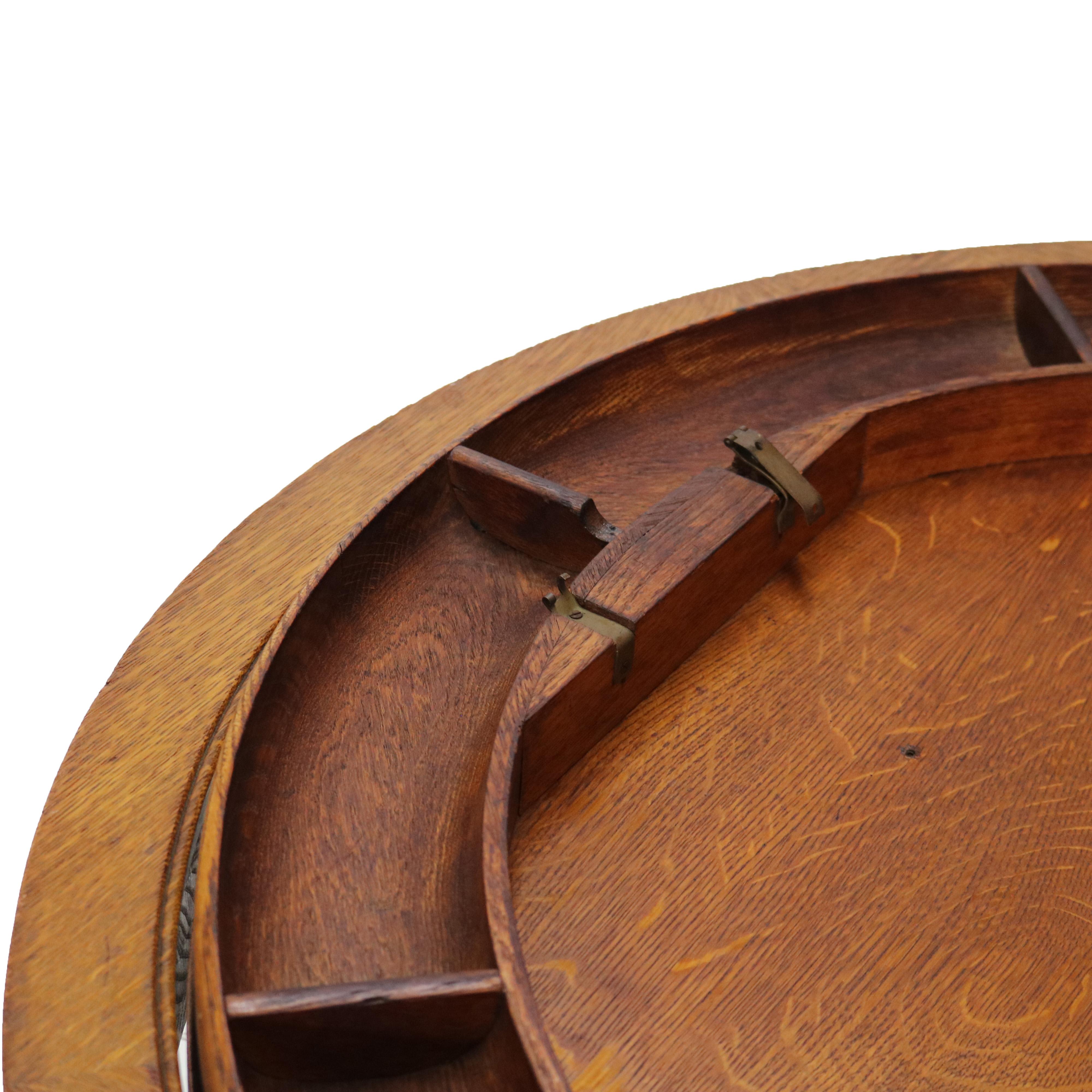 Antique RJ Horner Edwardian Style Oak Flip-Top Poker or Game Table C1910 4