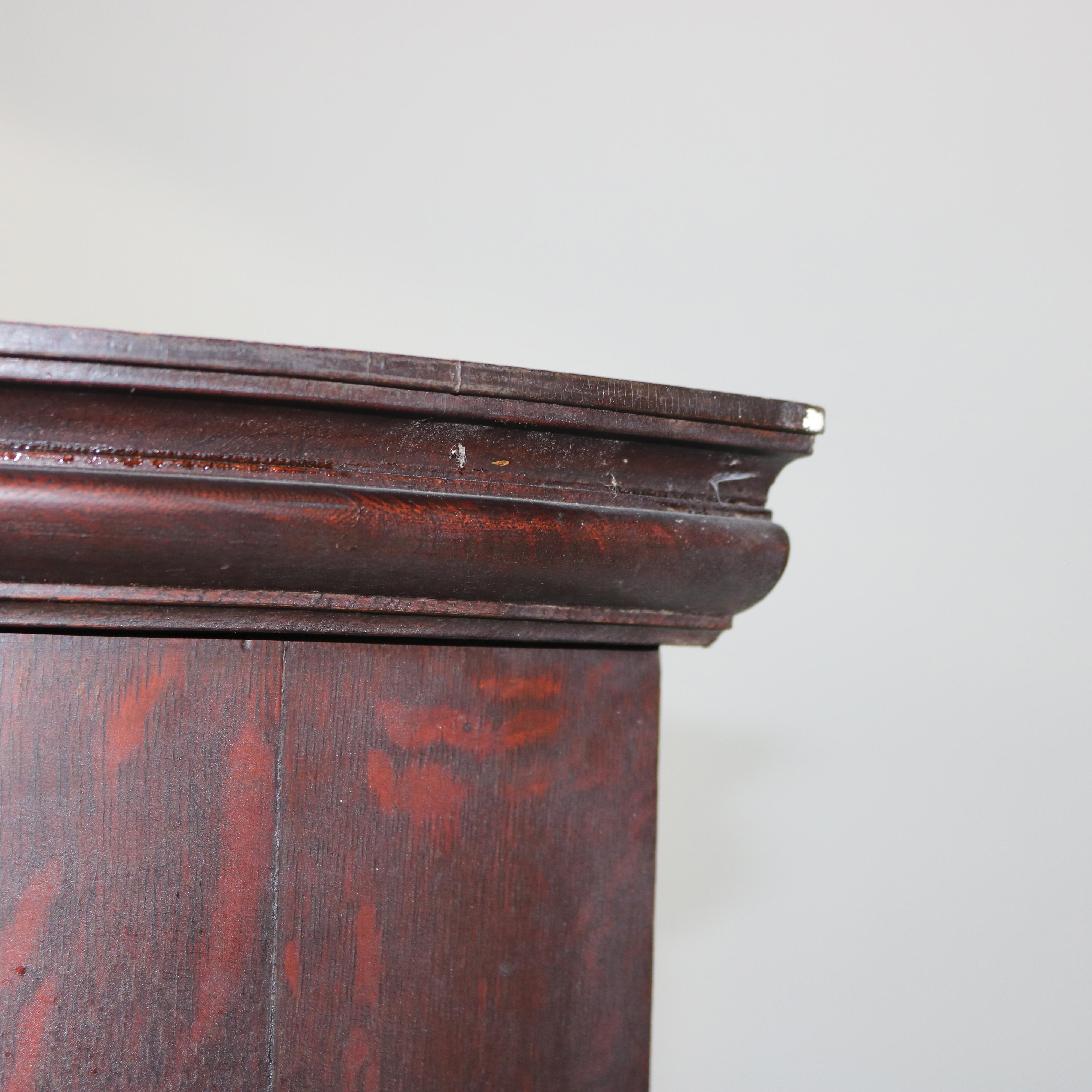 Antique RJ Horner Figural Carved Oak Curved Glass Paw Feet Curio Cabinet C1910 4