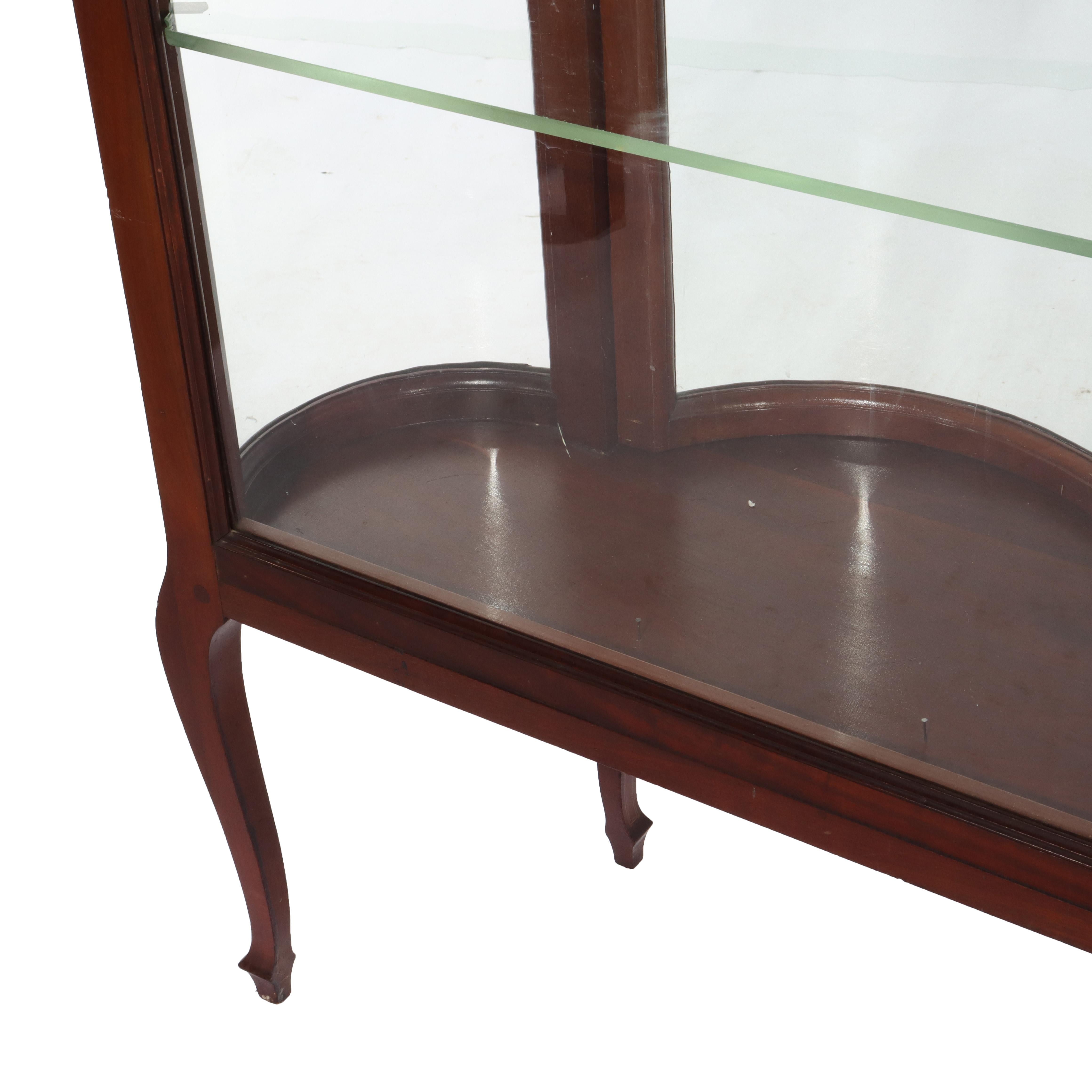 Antique RJ Horner Inlaid Mahogany & Marquetry Vitrine 19thC For Sale 4