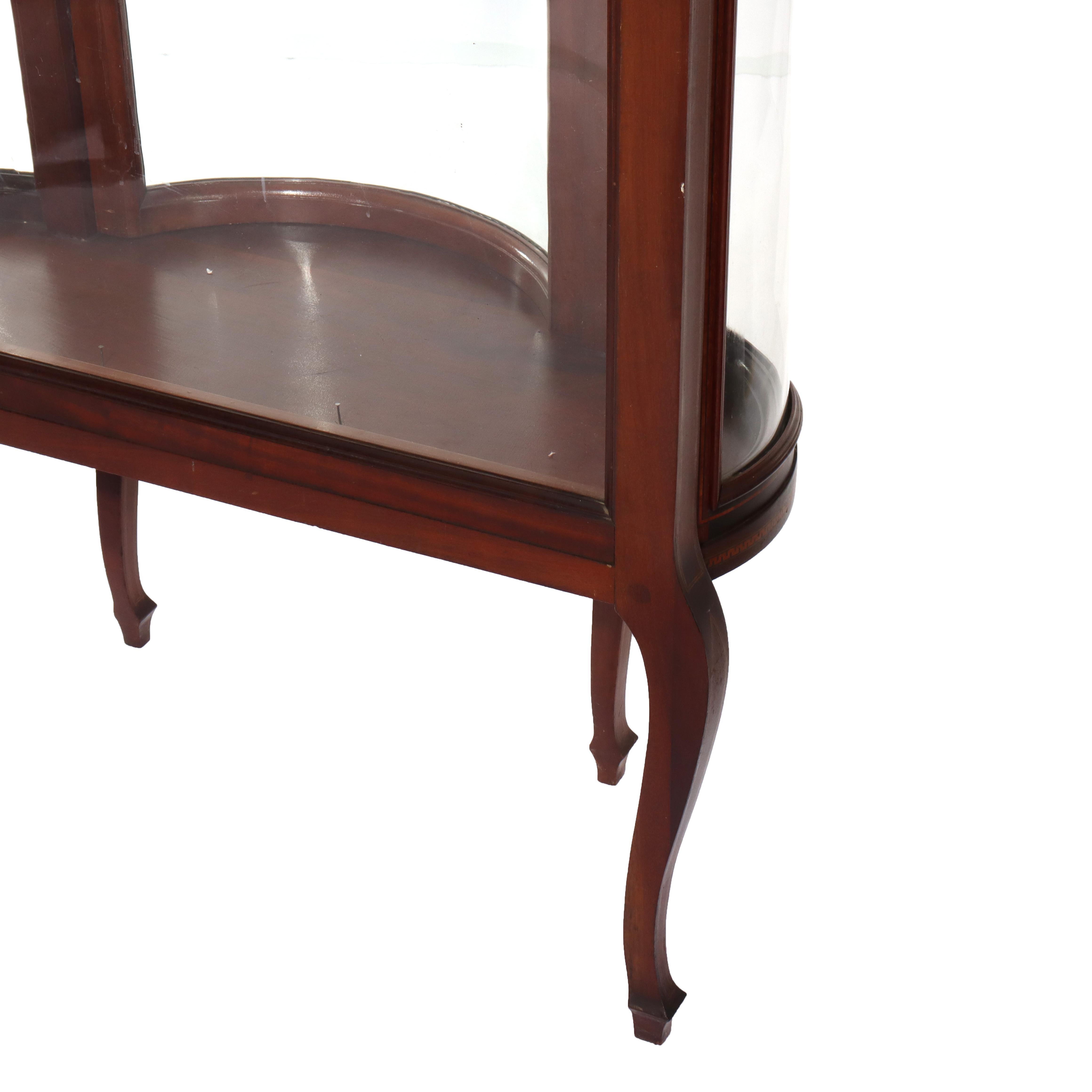 Antique RJ Horner Inlaid Mahogany & Marquetry Vitrine 19thC For Sale 5