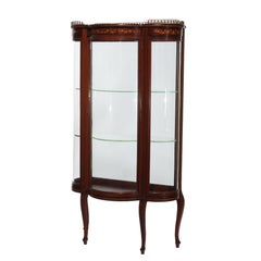 Antique RJ Horner Inlaid Mahogany & Marquetry Vitrine 19thC