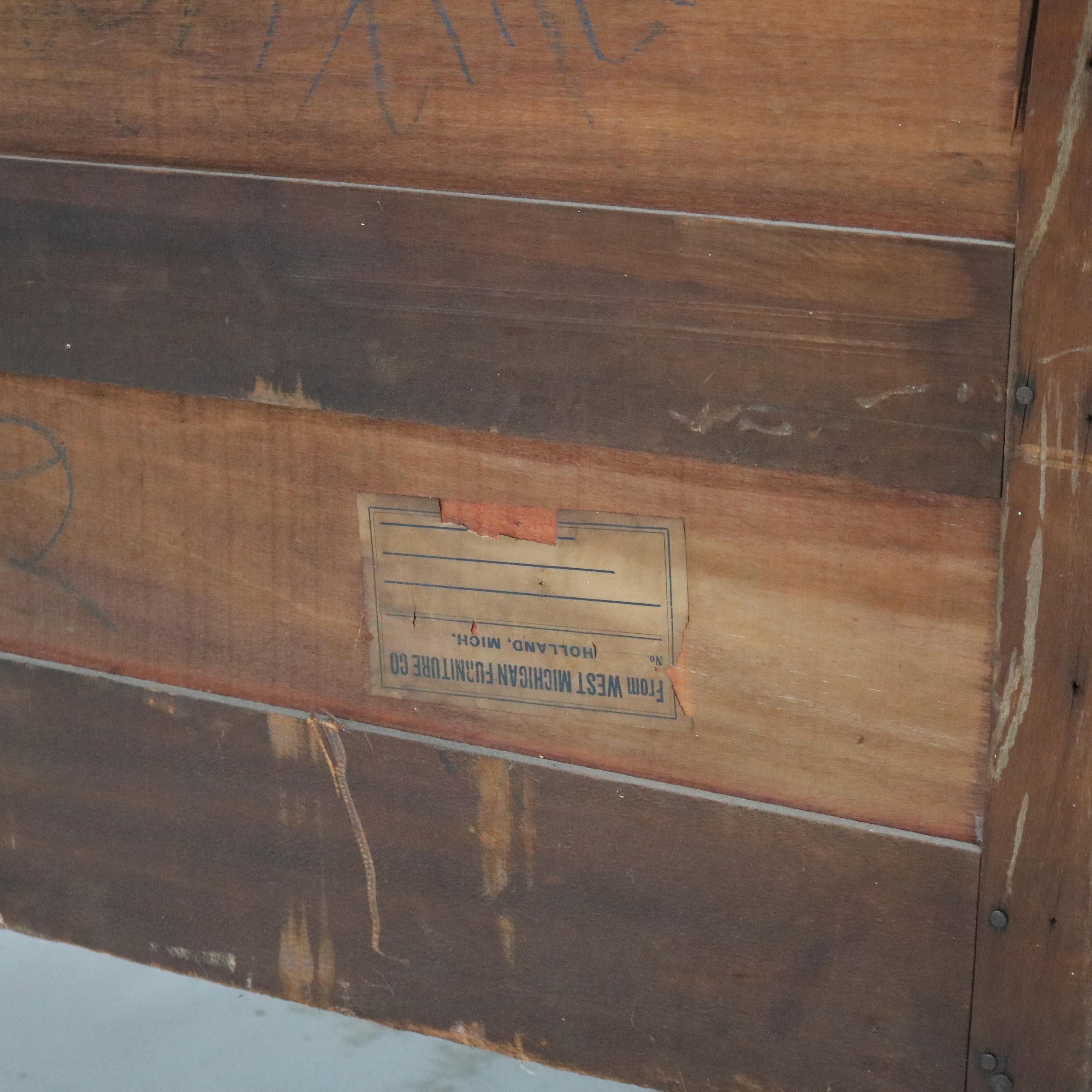 Ancienne commode RJ Horner en acajou avec façade en jonc, C1910 en vente 5