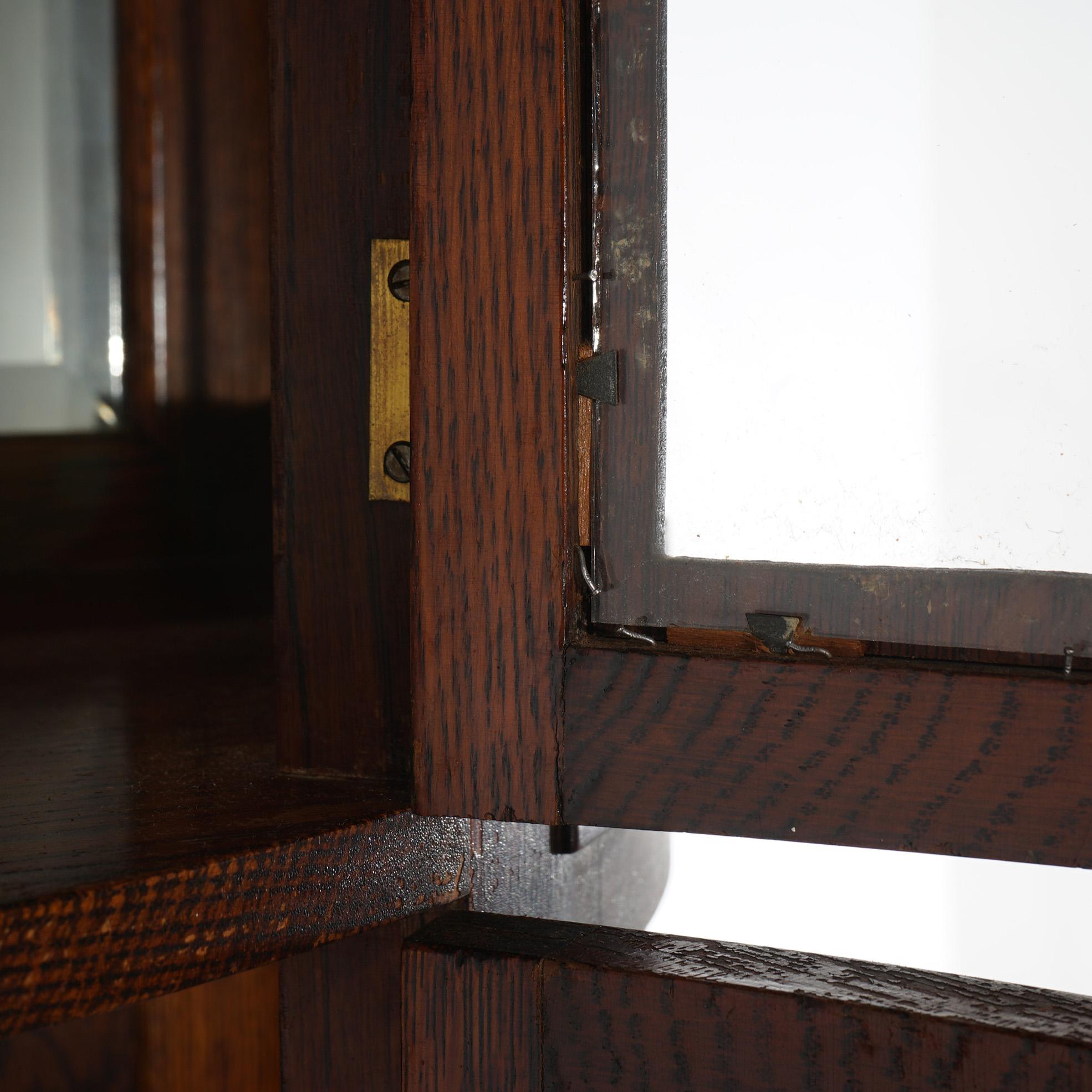 Vitrine de Chine Antique RJ Horner Oak Curved Glass C1910 en vente 5