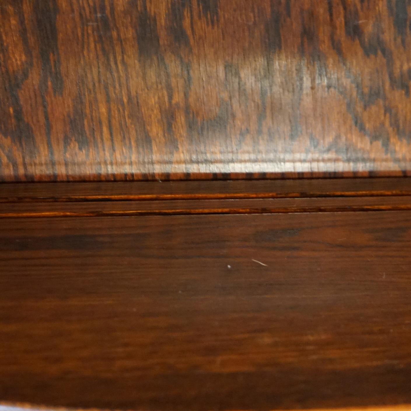 Vitrine de Chine Antique RJ Horner Oak Curved Glass C1910 en vente 3