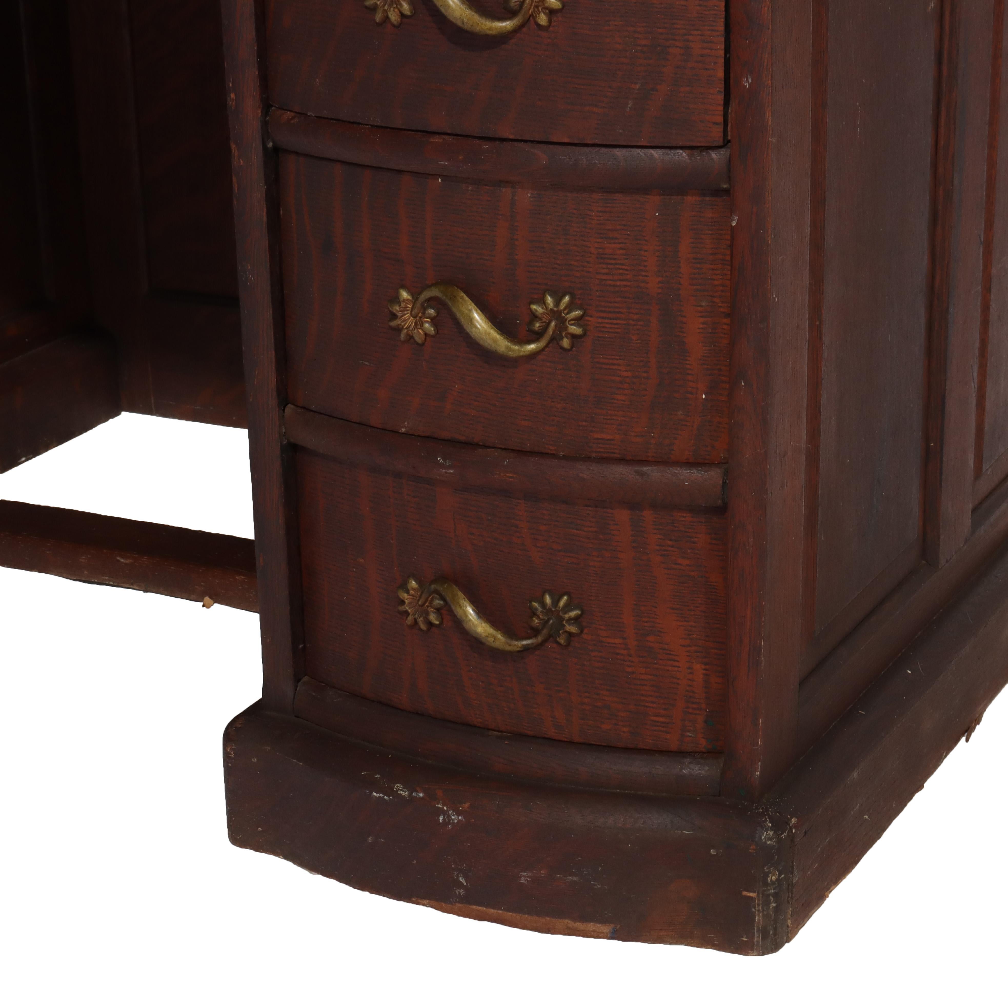 Ancien bureau à roulettes pour dames en chêne RJ Horner C1910
Mesures - 48