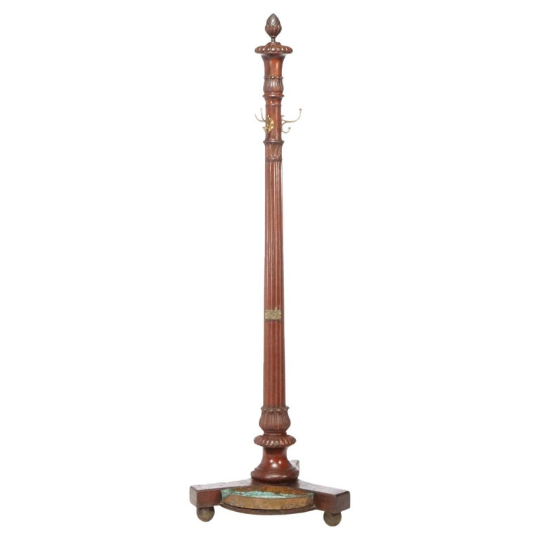 Antique RJ Horner School Carved Mahogany Hall Hat Rack, circa 1900 For ...