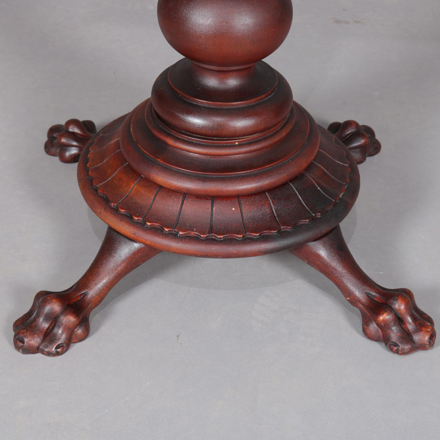 Antique R.J. Horner School Carved Mahogany Sculpture Display Pedestal circa 1920 In Good Condition In Big Flats, NY