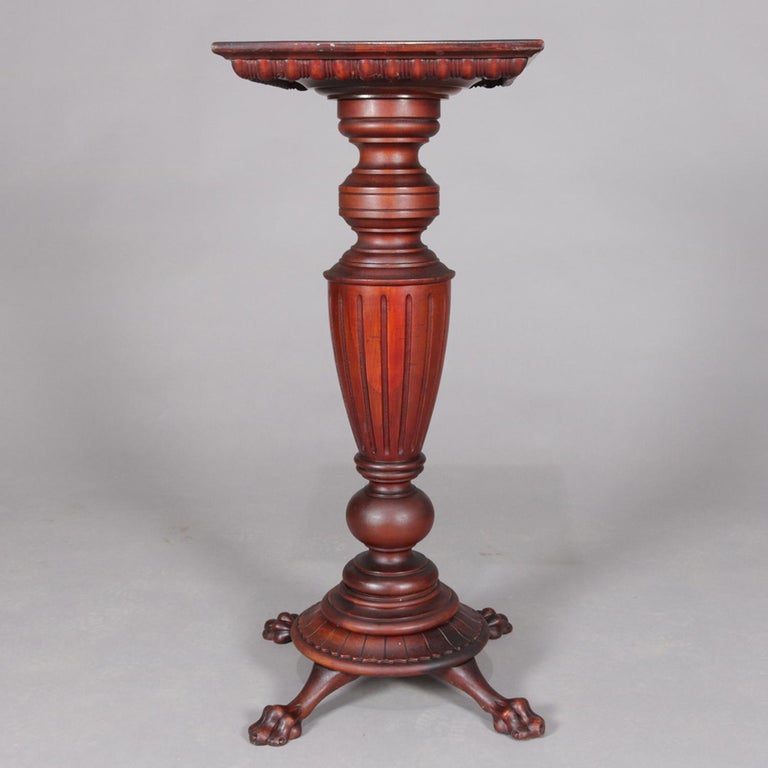 Antique R.J. Horner School Carved Mahogany Sculpture Display Pedestal