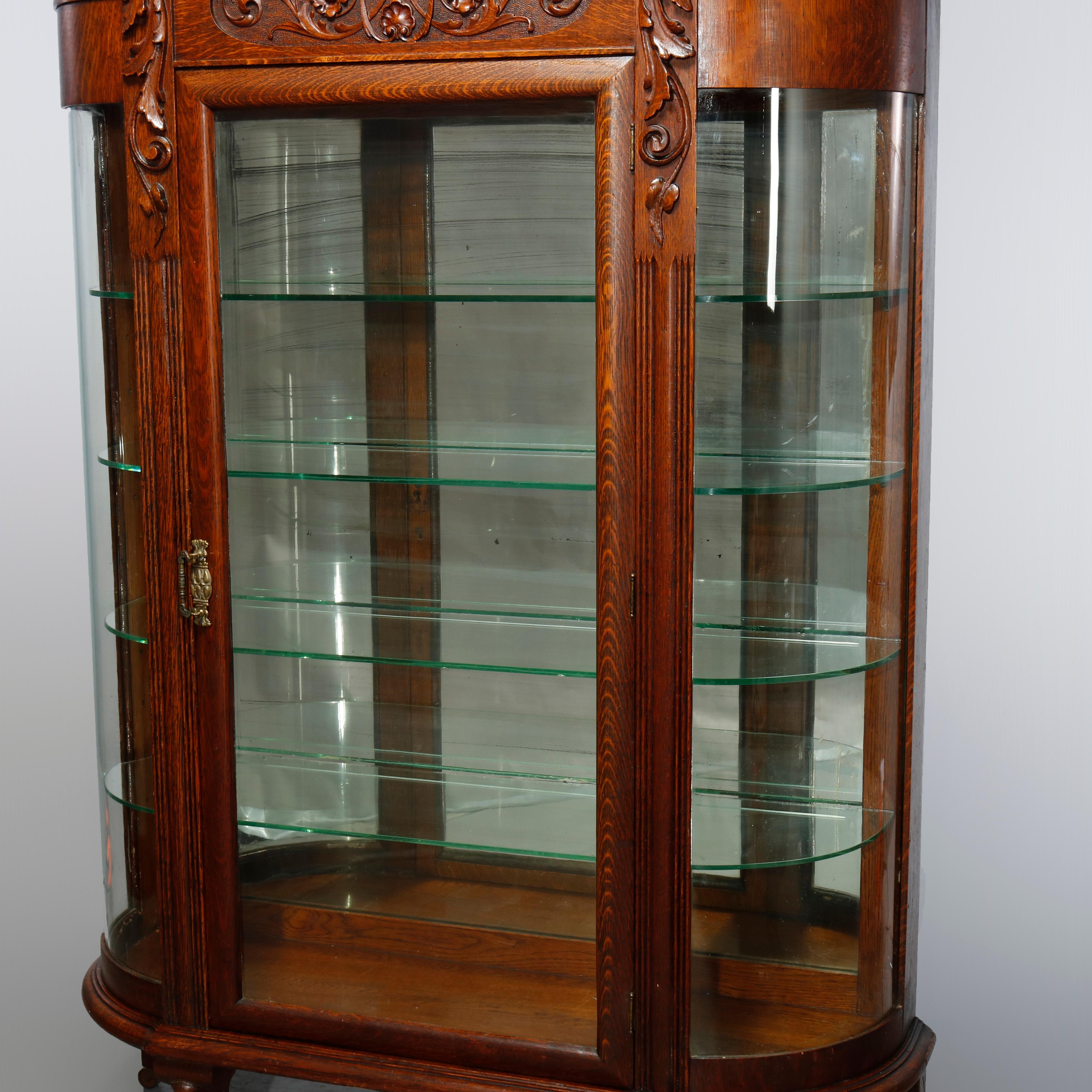 antique claw foot china cabinet