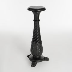 Antique RJ Horner School Carved Oak Sculpture Display Pedestal, Circa 1900