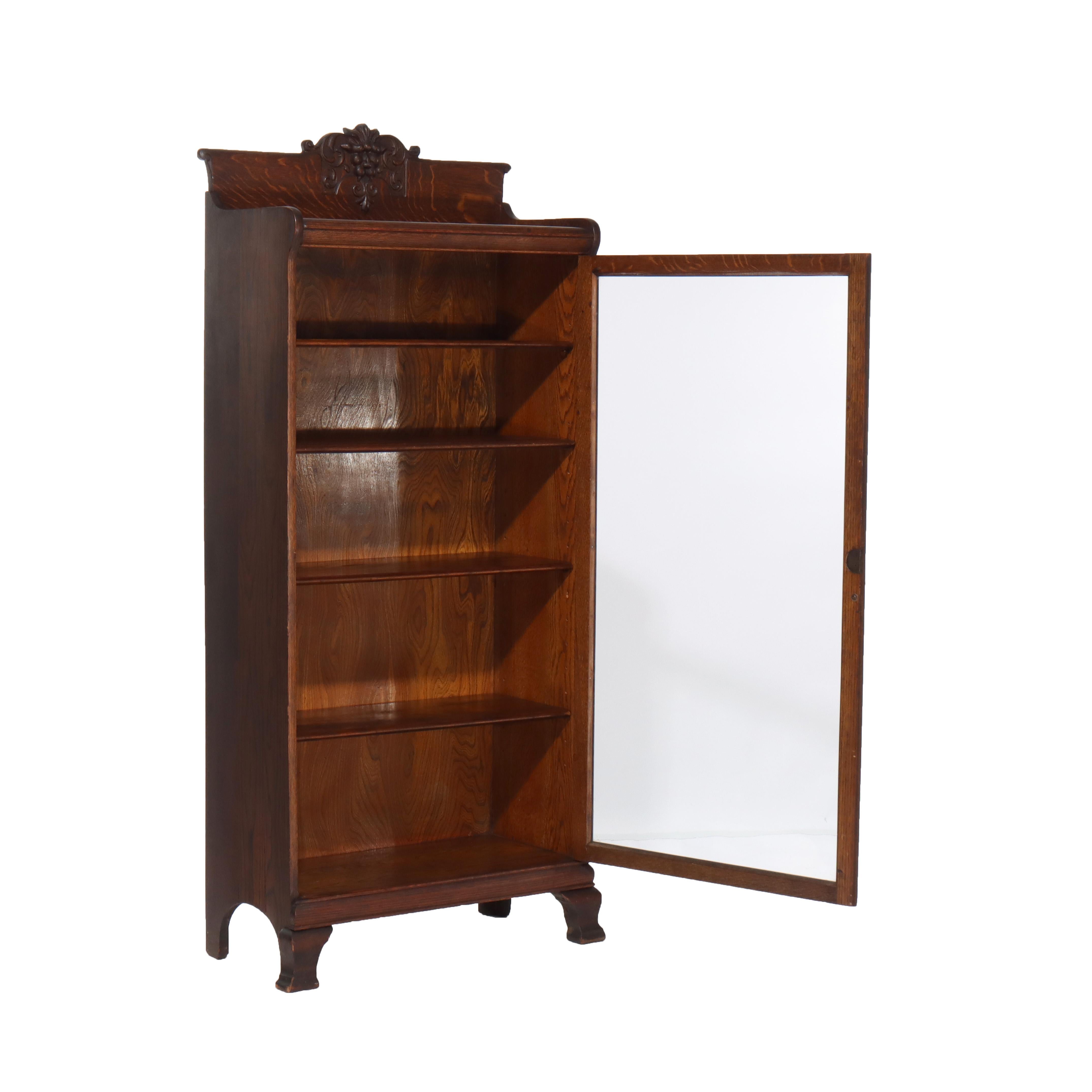 Antica libreria a un'anta in Oak Oak della scuola RJ Horner, c1910 in vendita 6